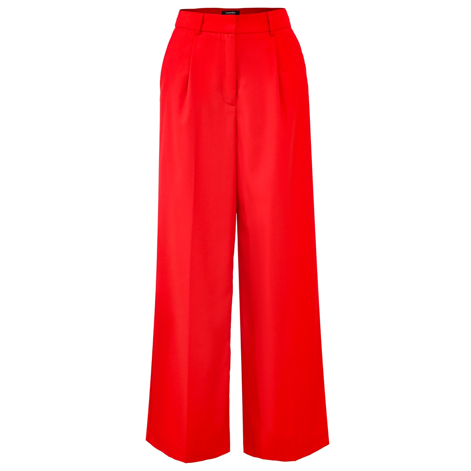 Smart And Joy Women's Red Tailor Pants With Folds In Red