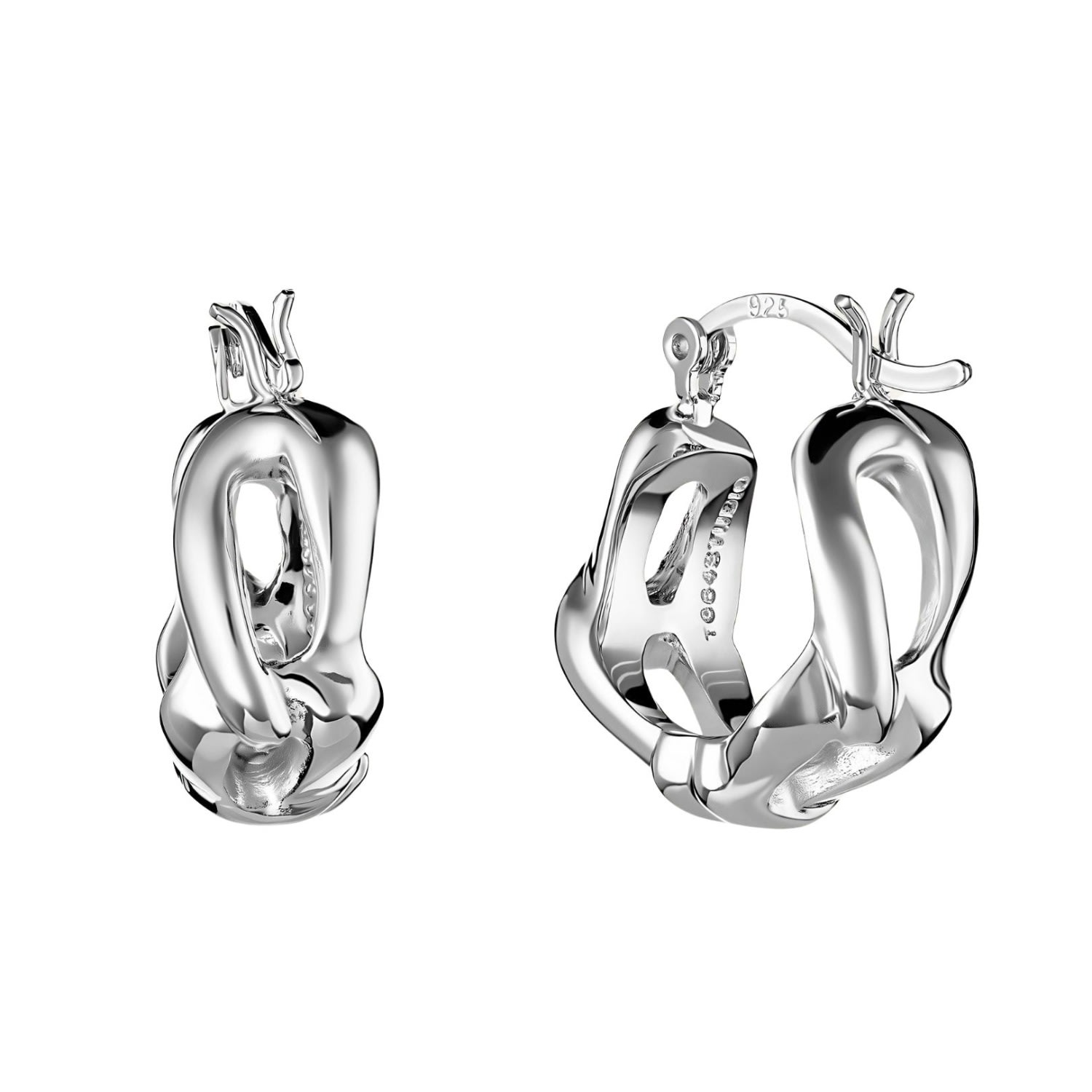 Tami&tami Women's Ten Sixty Four Studios Knotted Bow Silver Earrings