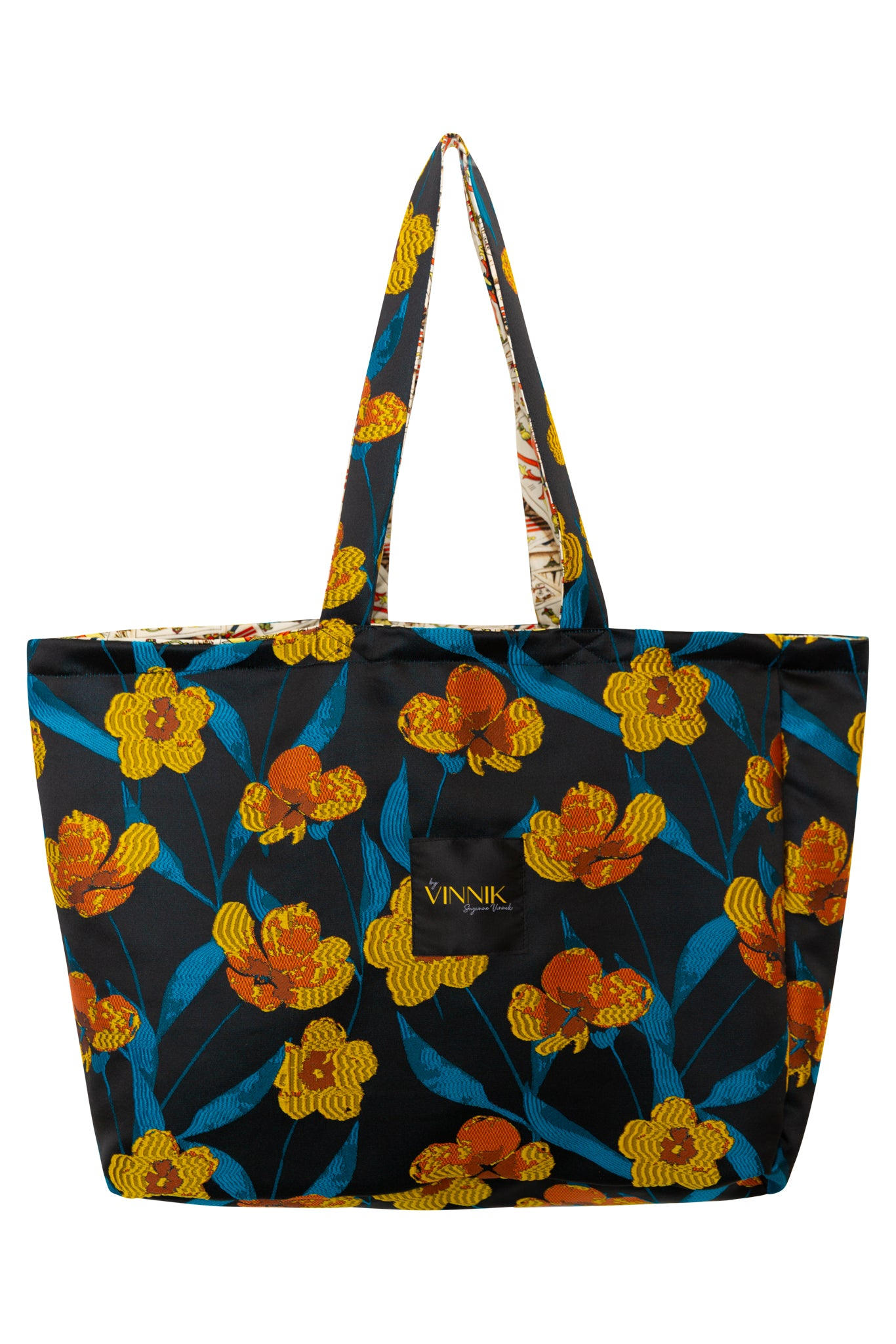 Byvinnik Women's Blue / Black / Yellow Flip Side Tote Bag Zaza In Multi