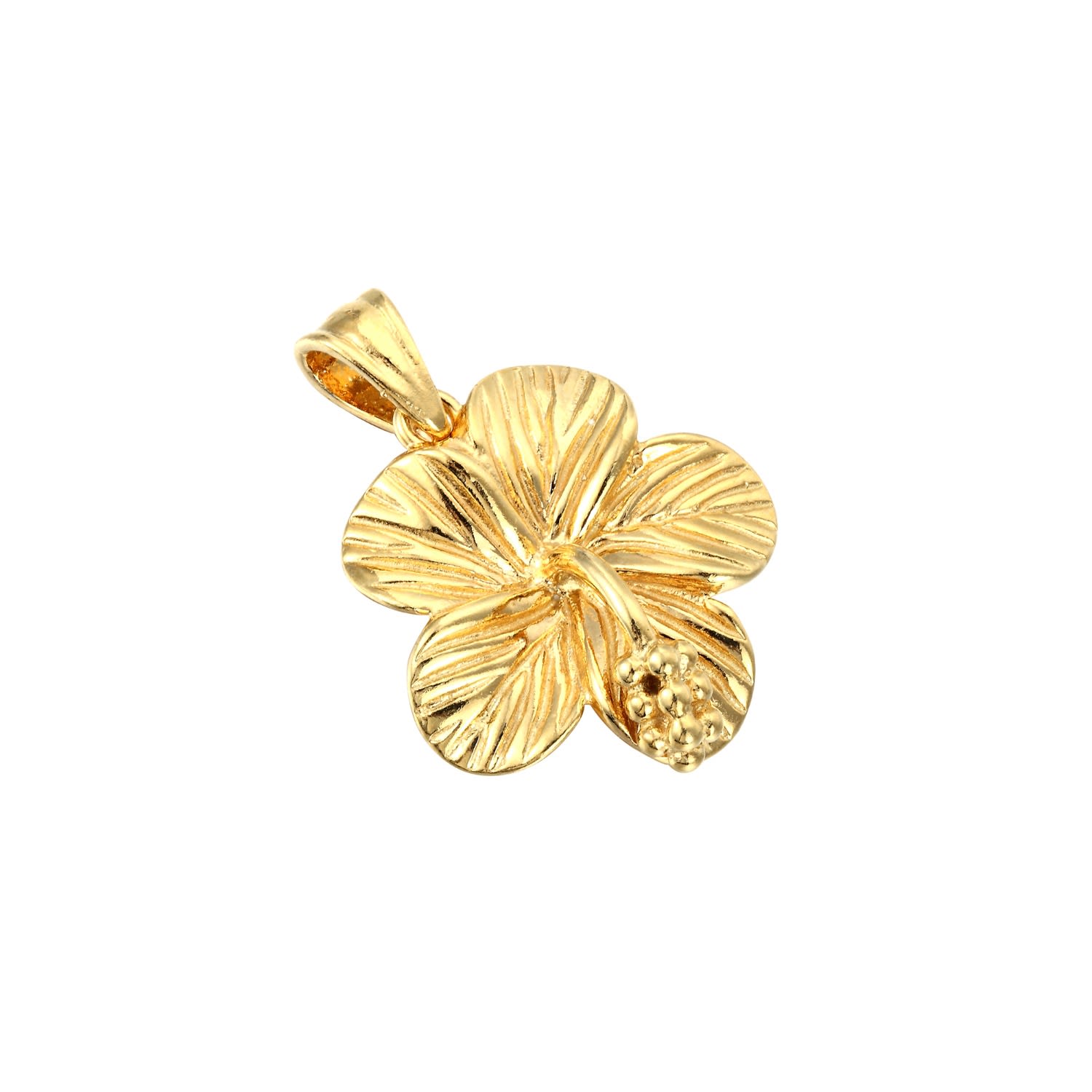 Women’s 22Ct Gold Vermeil Hibiscus Flower Pendant Necklace Seol + Gold