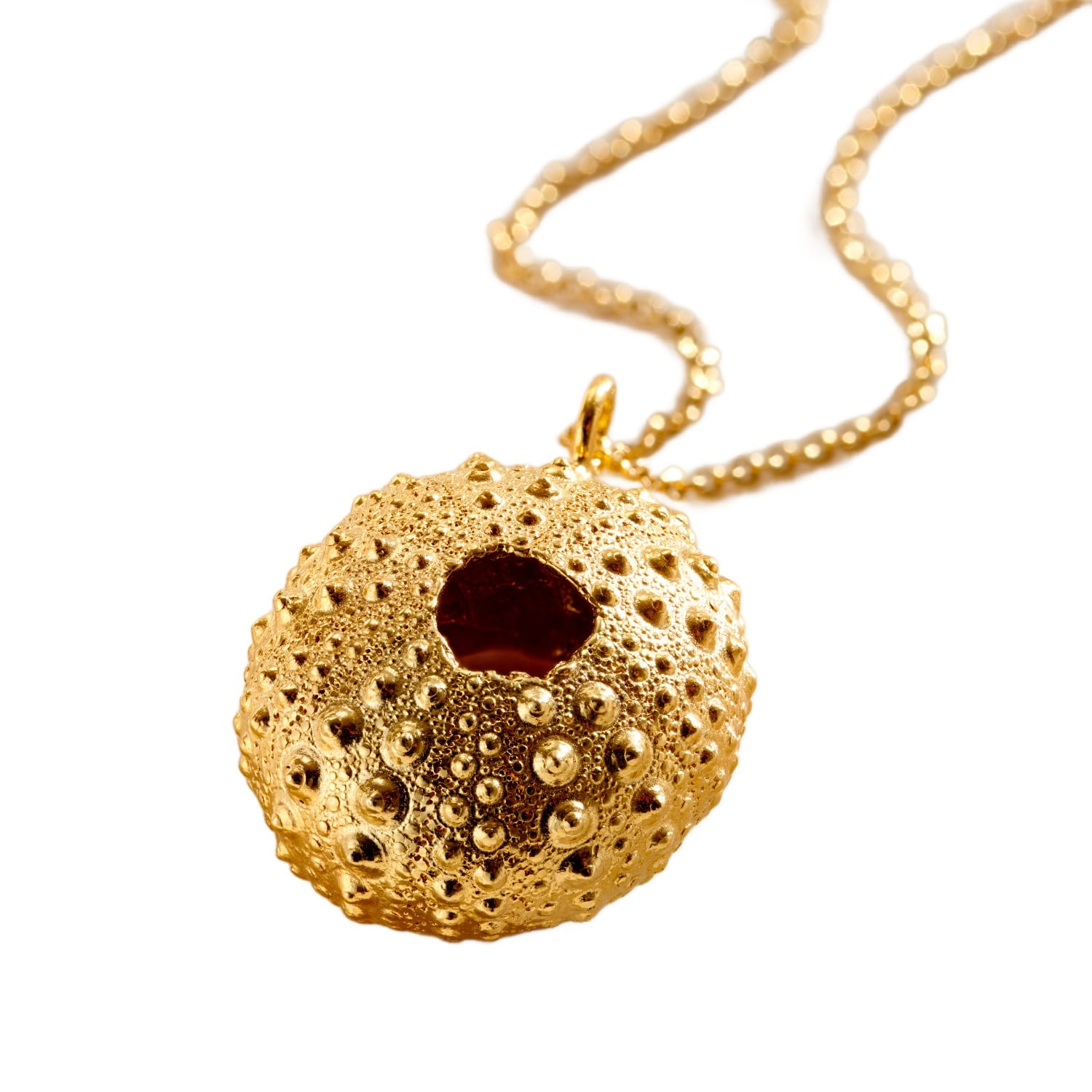Posh Totty Designs Men's Yellow Gold Sea Urchin Necklace