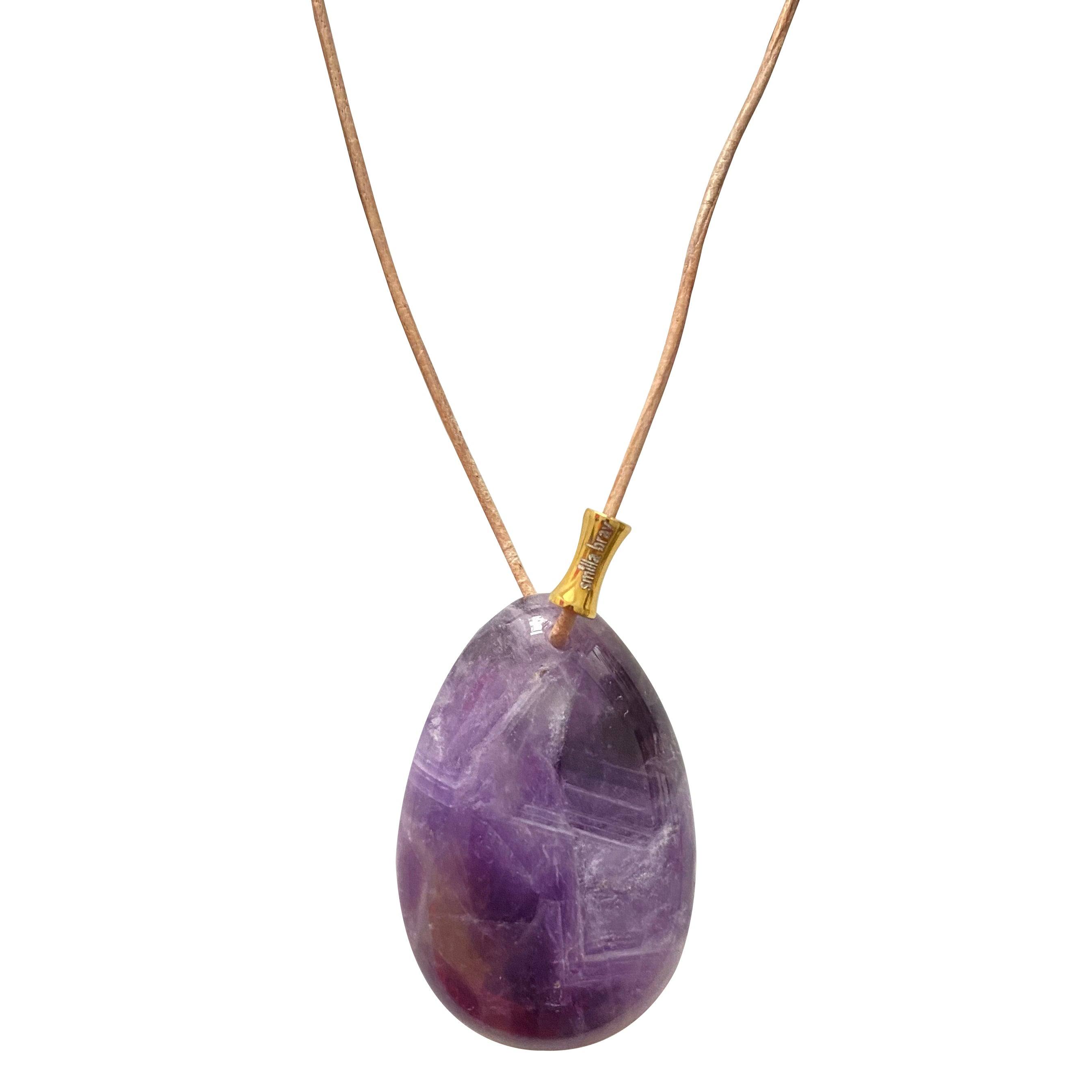 Smilla Brav Women's Neutrals / Gold / Purple Amethyst Necklace In Gold
