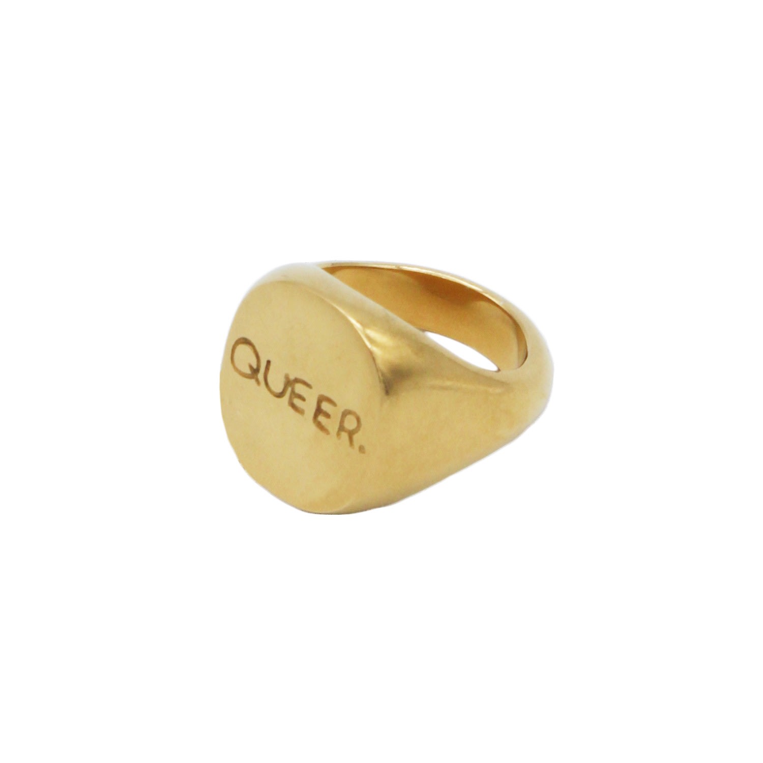 Women’s Gold Chunky Queer Signet Ring Iona Hindmarch Bisset