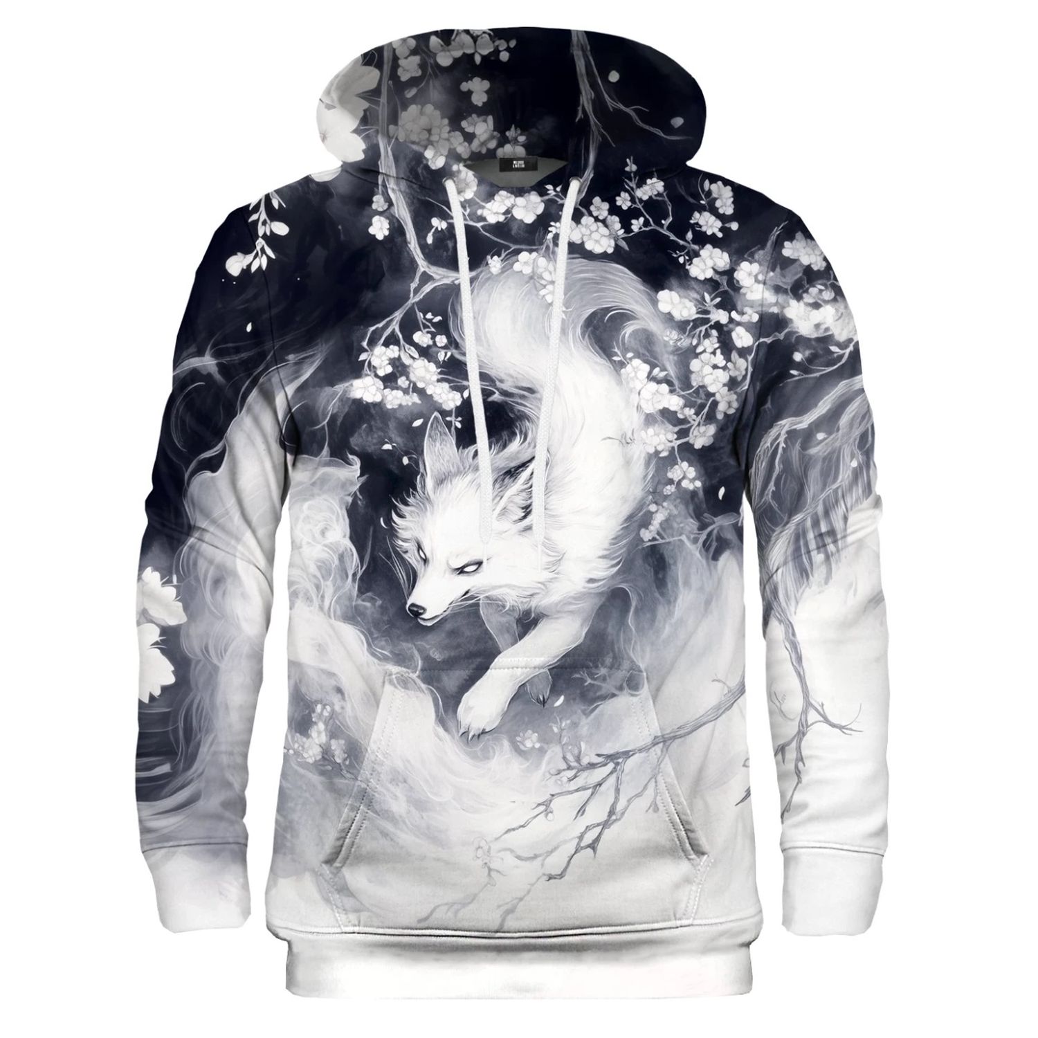 Aloha From Deer Women's Neutrals / Blue Ghost Fox Hoodie In Blue