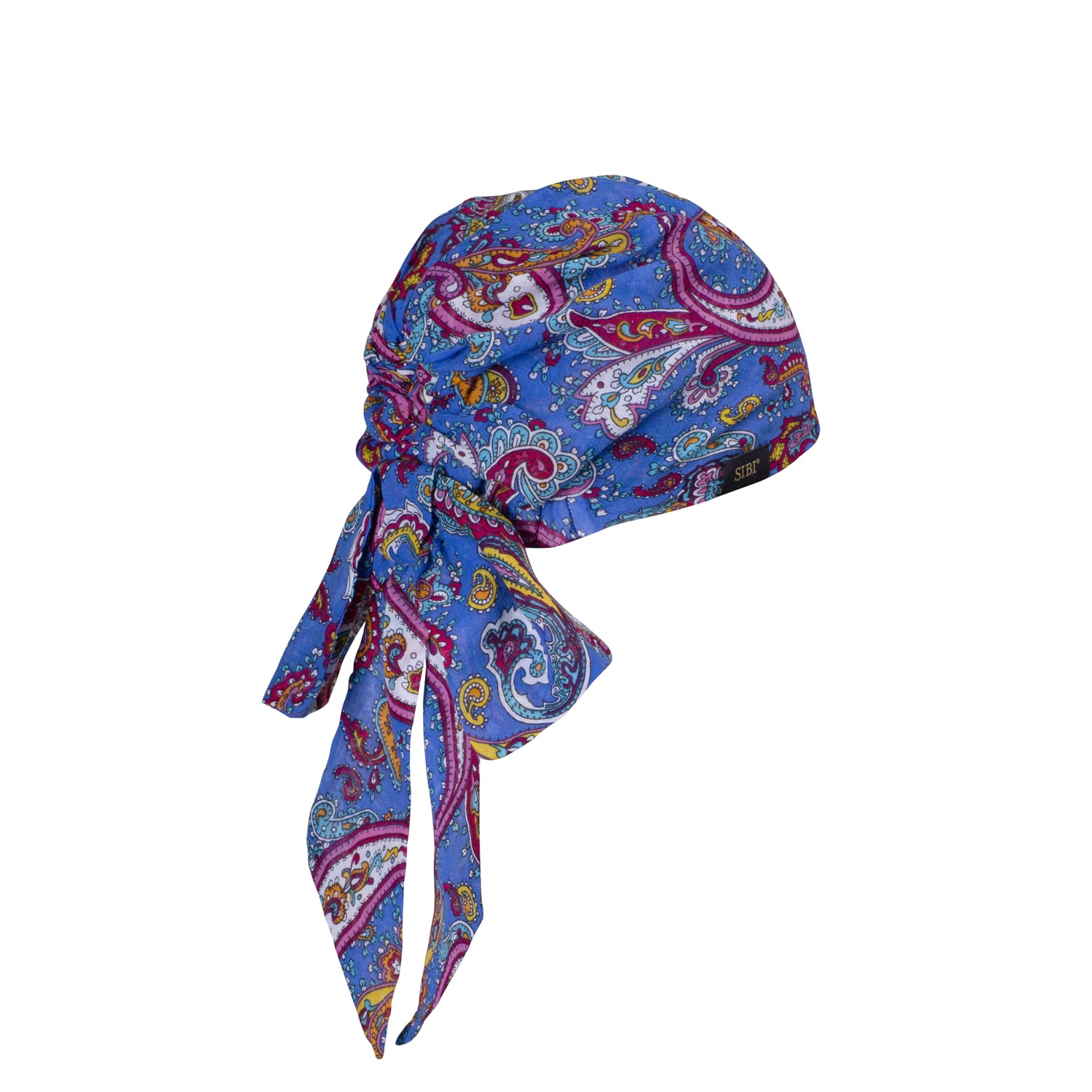 Women's Blue Neli - Paisley Print Cotton Bandana | Medium | Sibi Hats