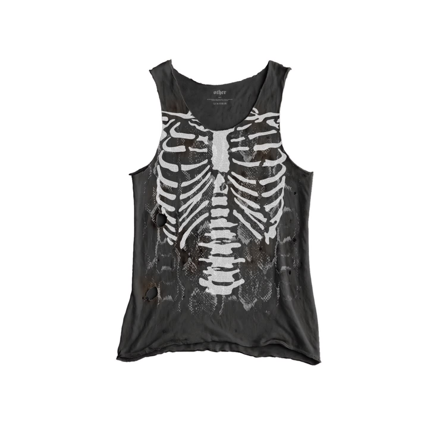 Other Uk Men's Black / Grey Skeleton Destroyed Tank In Multi