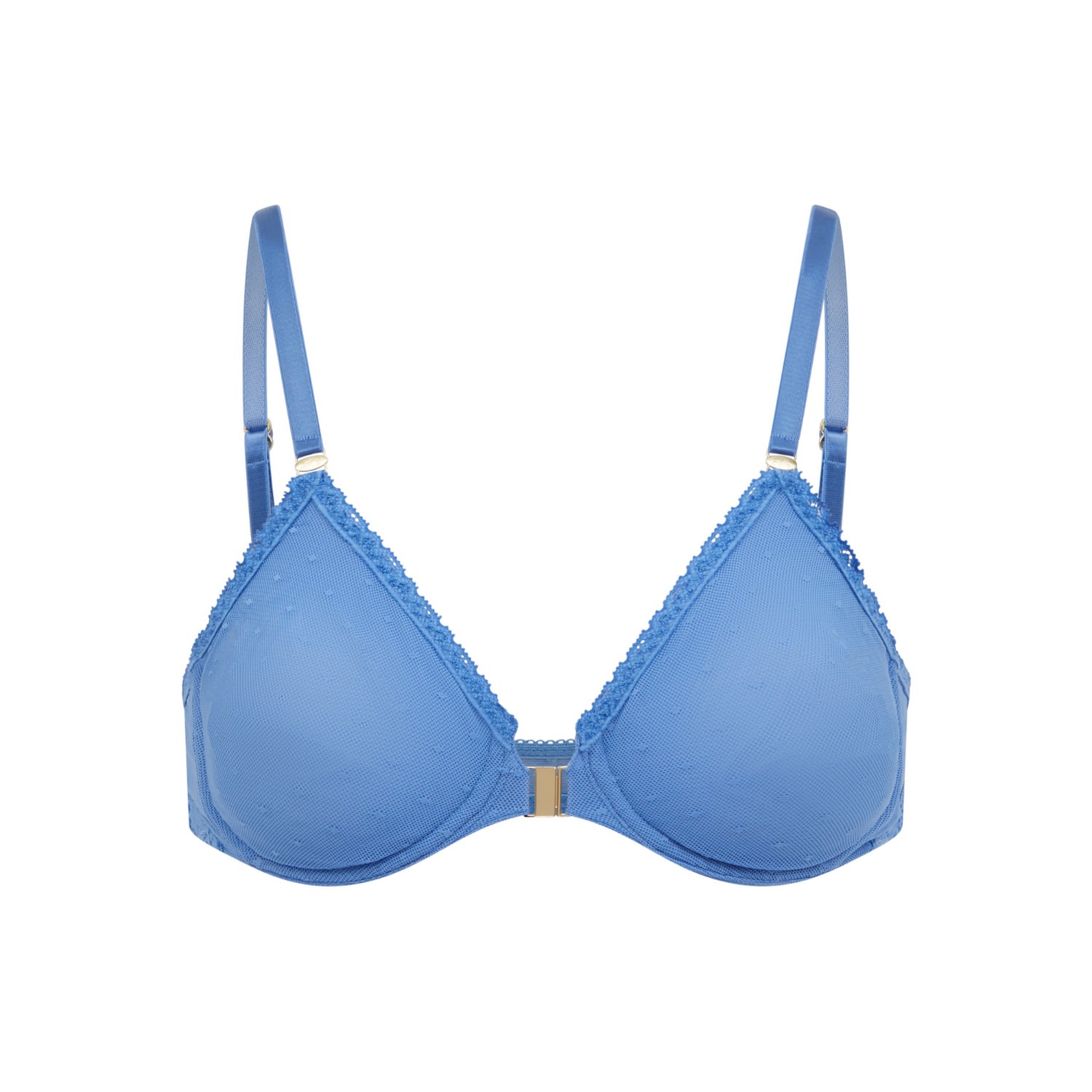 Women’s Sakura Front-Close Recycled-Lace Underwired Bra - Mountain Blue 34C Peachaus