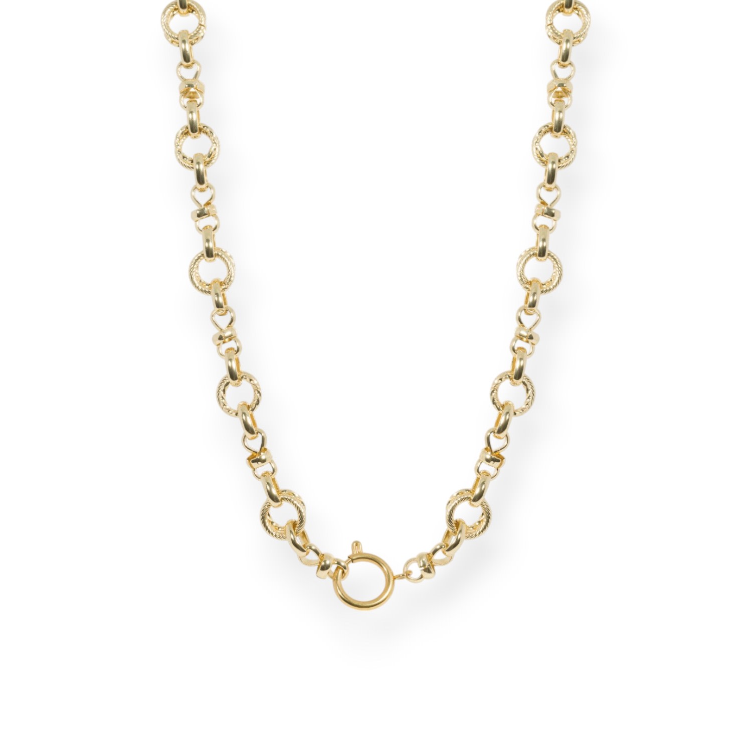Alexie Of Athens Women's Gold Ella Front Lock Charm Chain