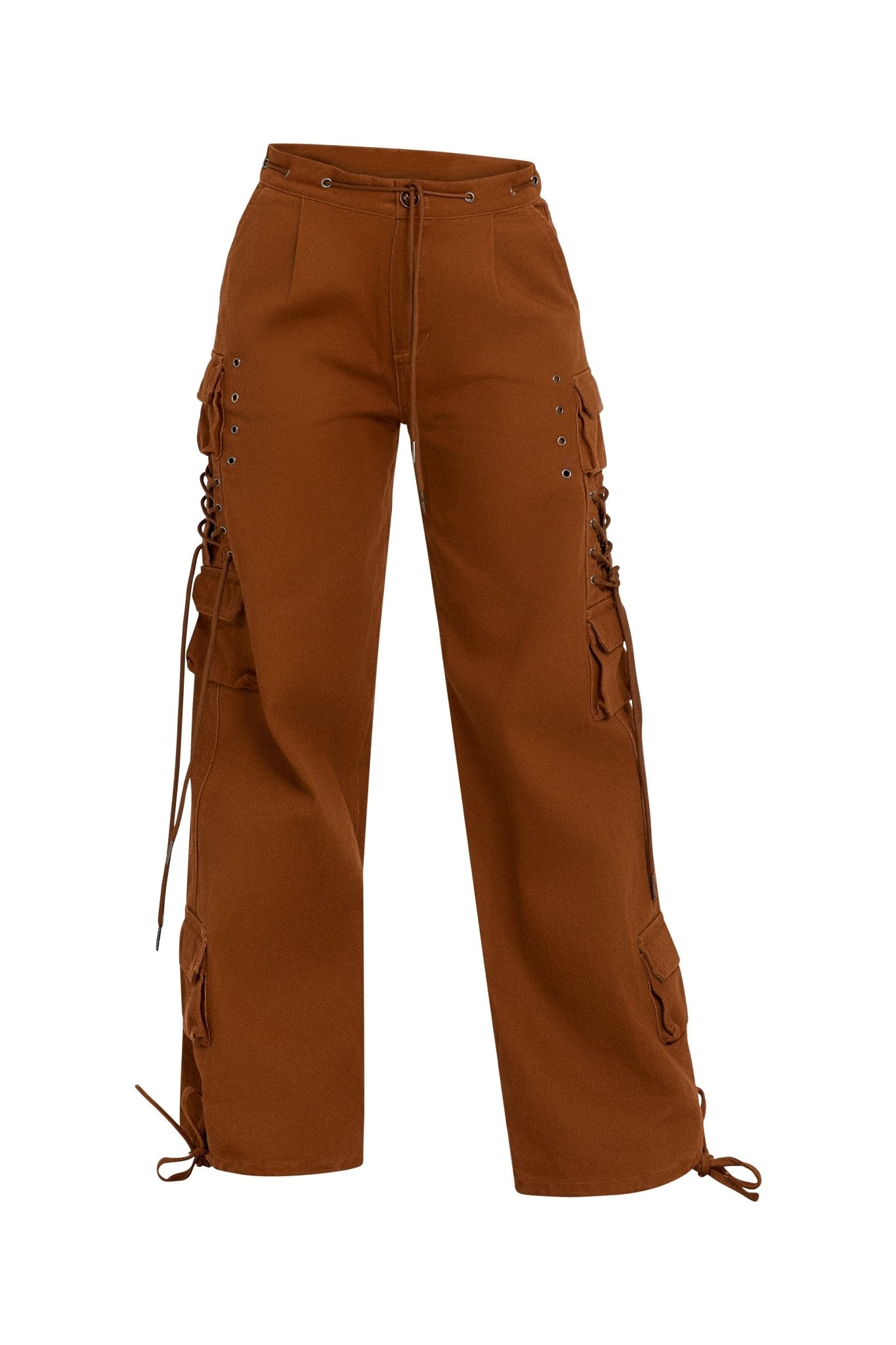 Women’s Brown Cam Cargo Pants In Rust Extra Small Sincerely Ria