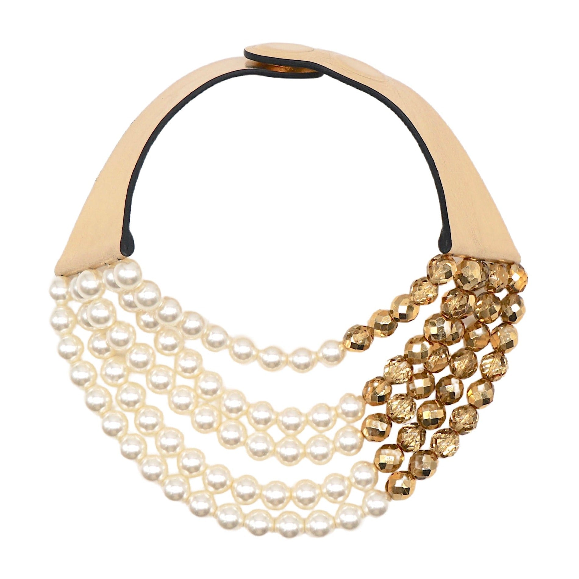 Fairchild Baldwin Women's Neutrals / White Audrey Pearl/gold Necklace In Gold