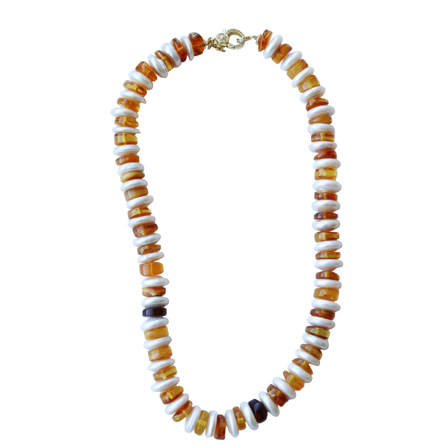 Taylor Reese Women's Neutrals / Gold / White Citrine + Coin Pearl Necklace In Multi