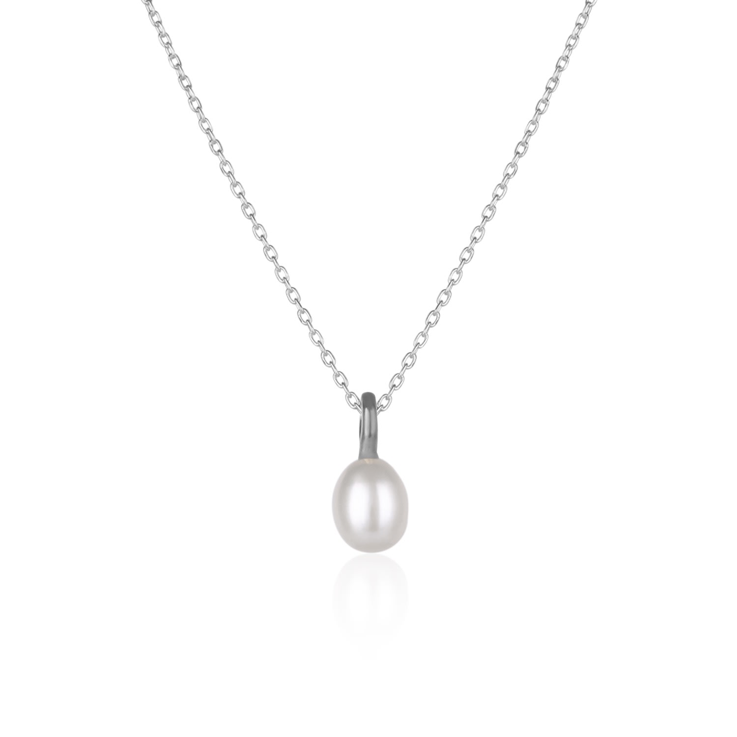 Women’s Treasures Baroque Seed Pearl Pendant Sterling Silver Necklace - Silver Spero London