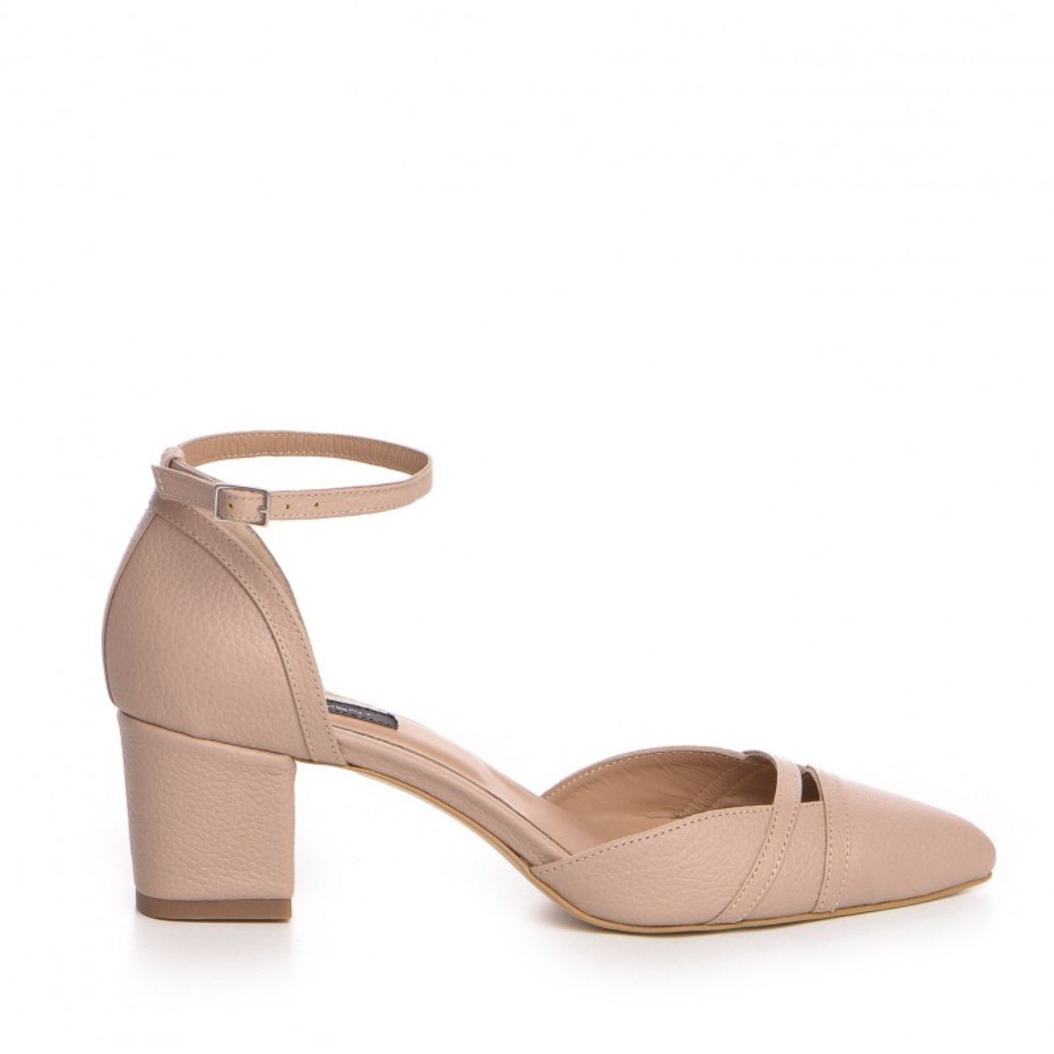 The 5th Element Women's Neutrals Adele Pumps In Nude Textured Leather In Multi
