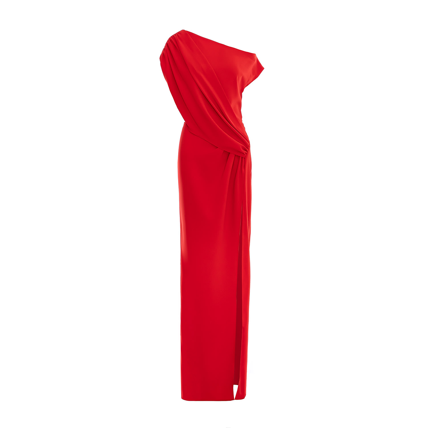 Bluzat Women's Red Scarlet Muse One-shoulder Gown In Red