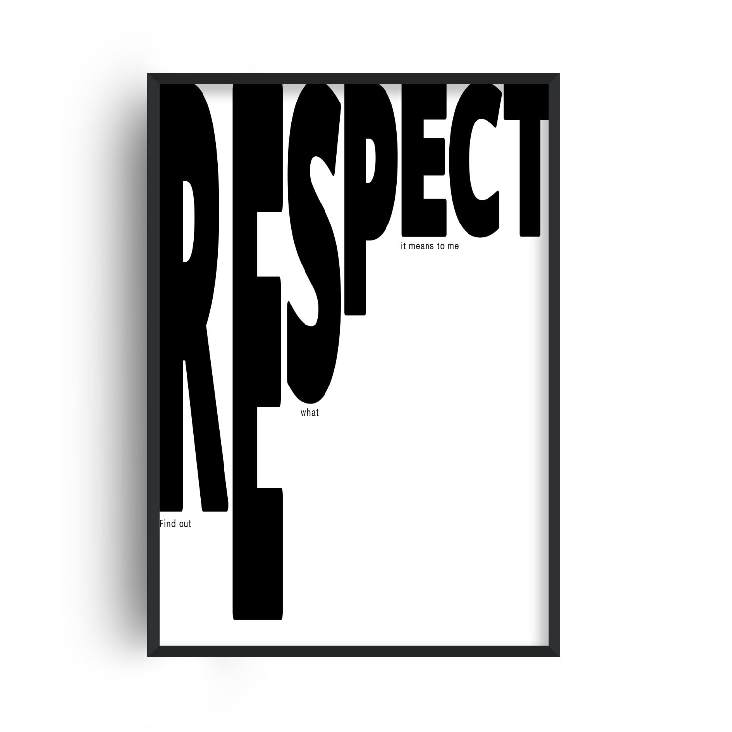 Fanclub Black Respect Retro Music Giclée Art Print A2 In Black