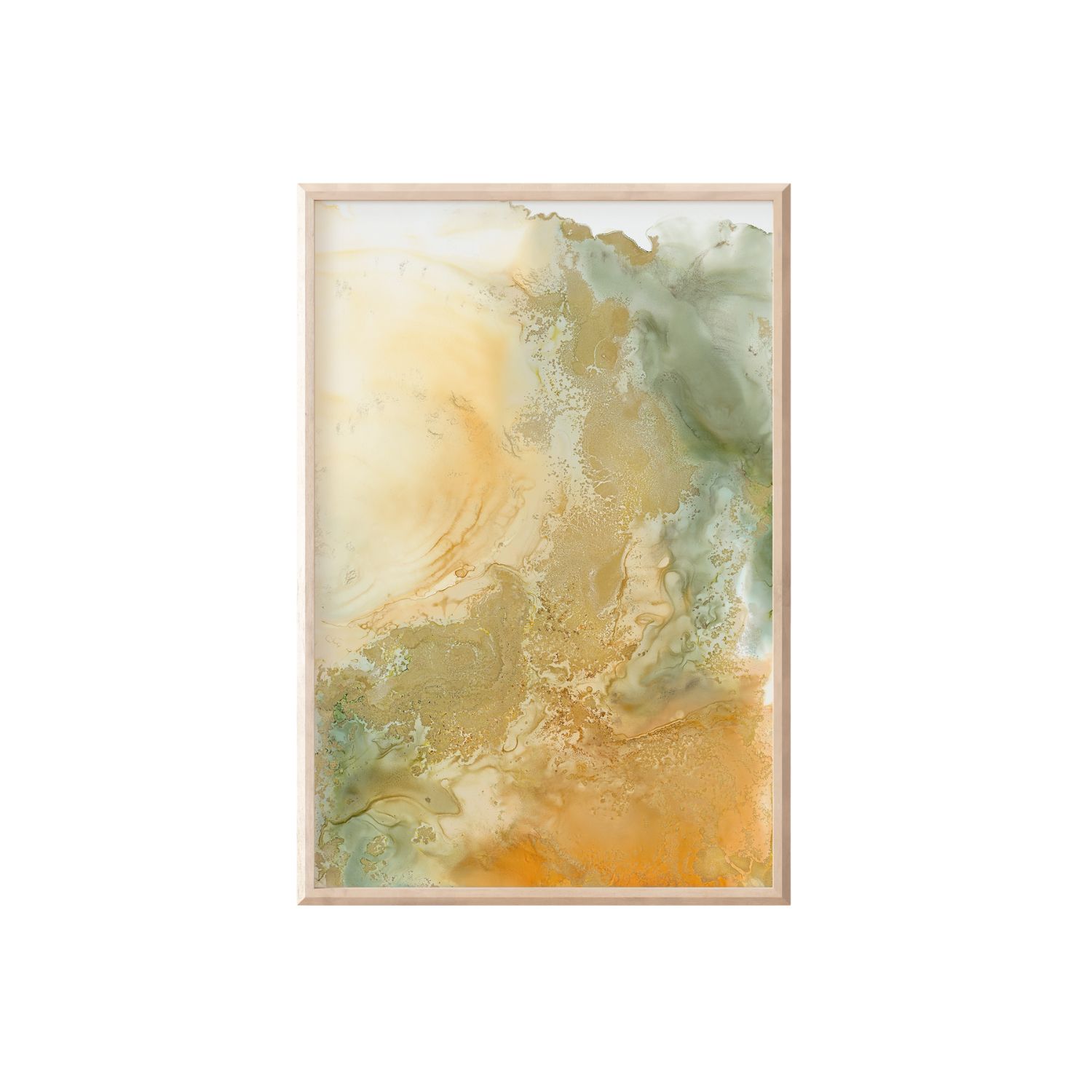 Art By Affie Yellow / Orange / Brown Moss - Large Vertical Fine Art Print In Multi