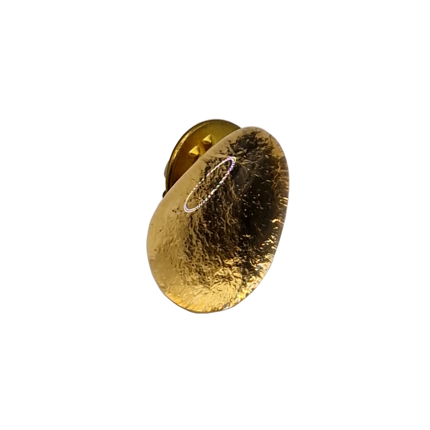 Laura Daili Men's Golden Tear – Glass Lapel Pin In Gold