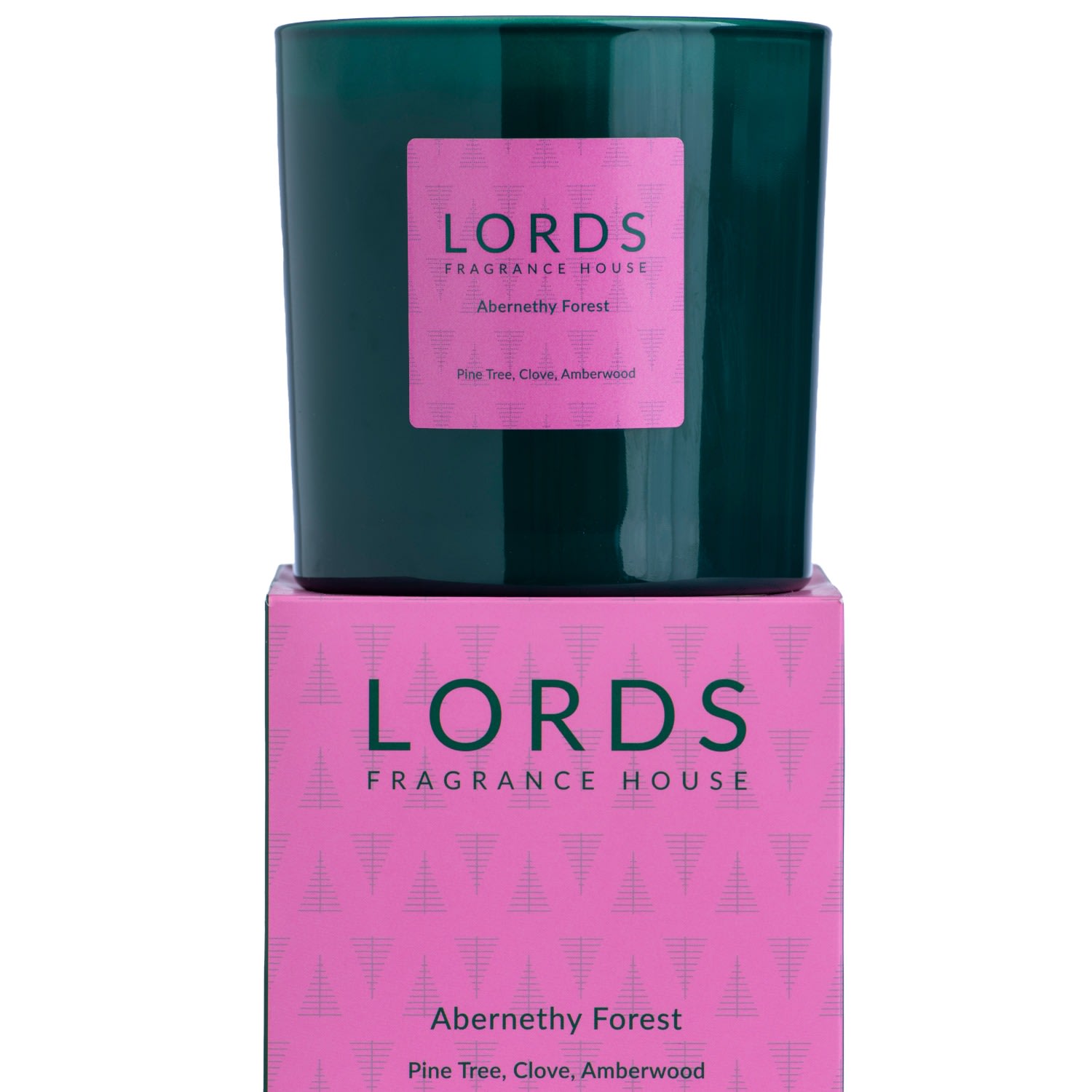 Green / Pink / Purple Abernethy Forest Winter Large Candle Lords Fragrance House