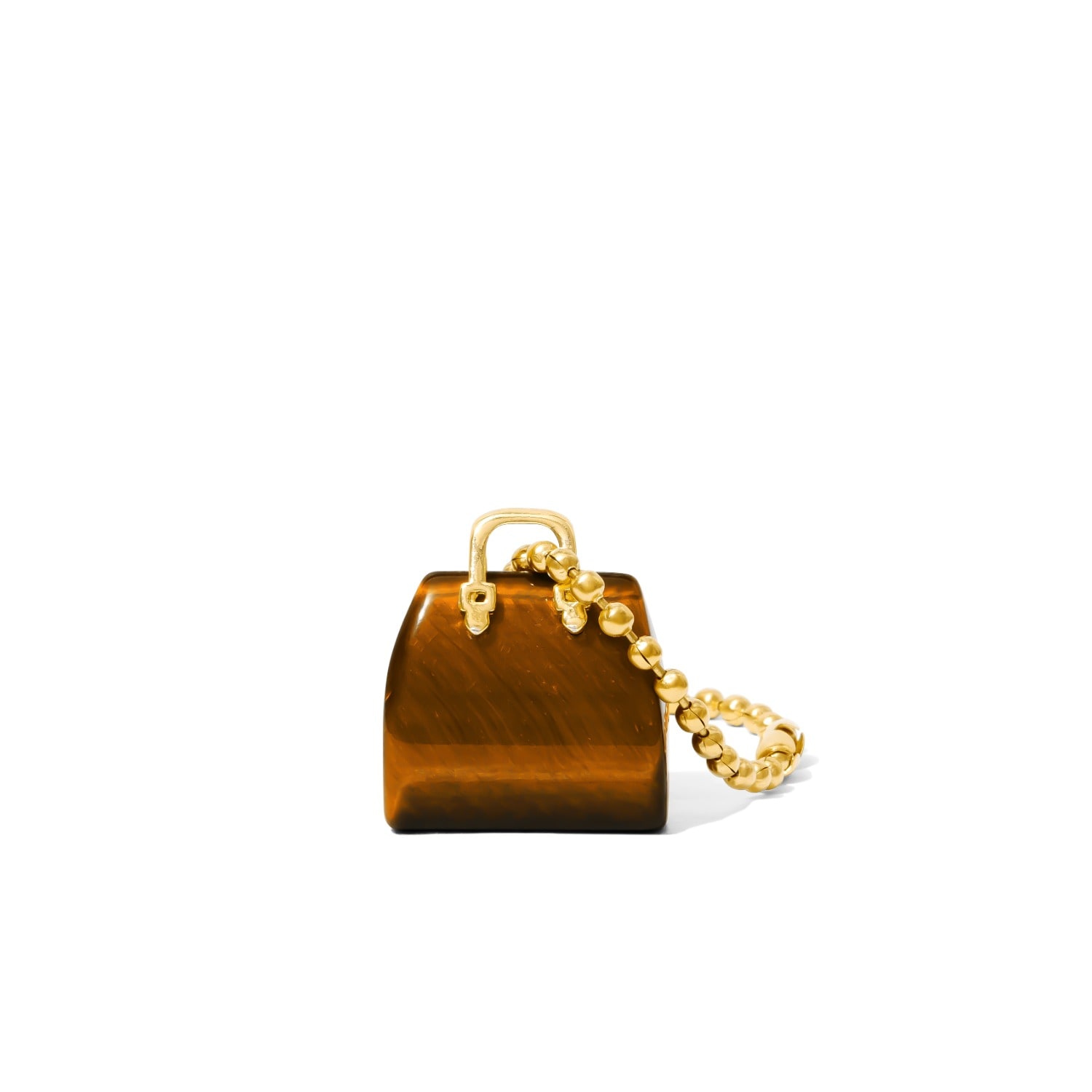 Already Mine Ny Women's Brown / Gold Tiger's Eye Handbag Charm – Confidence & Good Fortune
