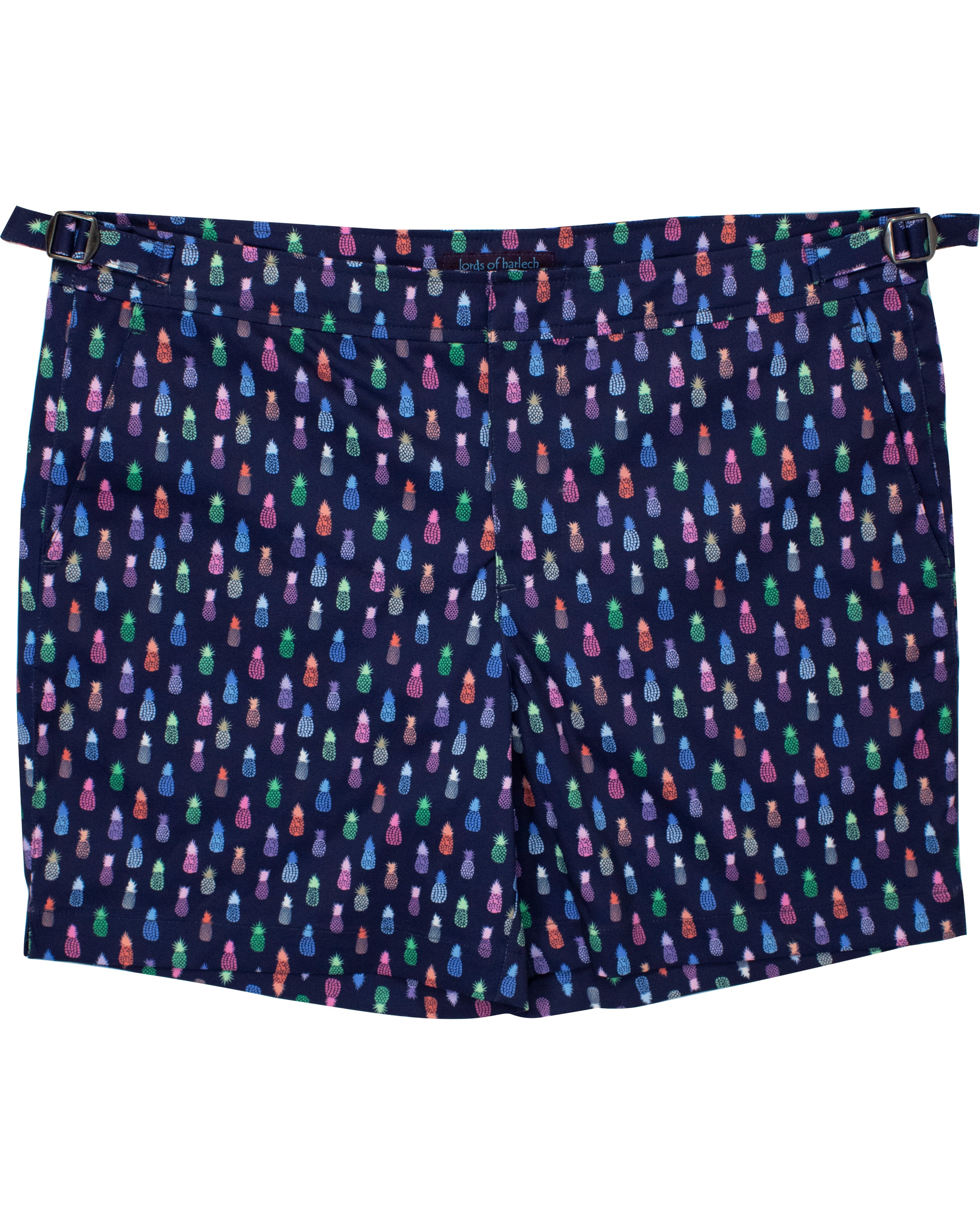 Lords Of Harlech Men's Green / Blue / Pink Pool Pineapple Love Navy In Green/blue/pink