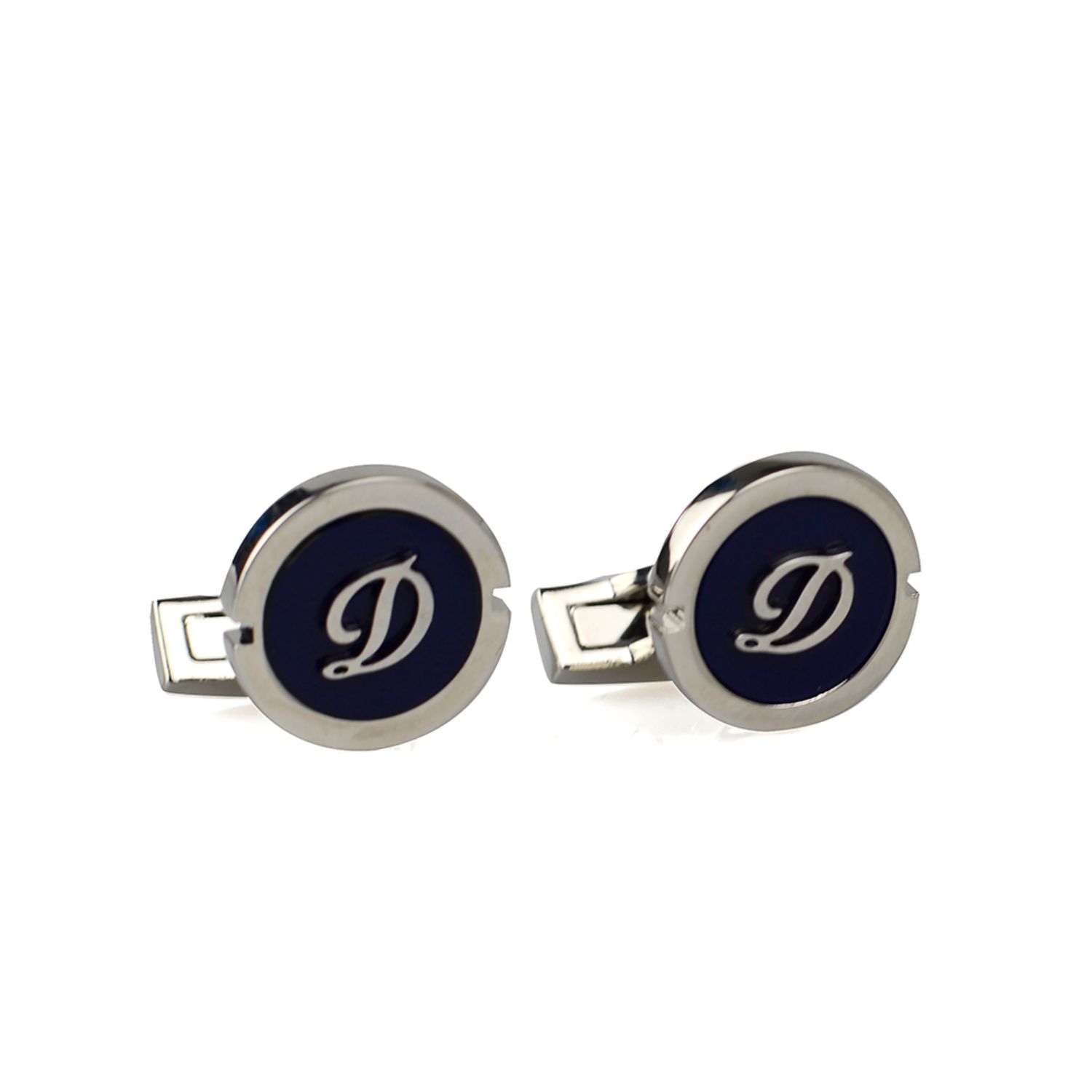David Wej Men's Blue / Silver D-silver Cufflinks – Blue In Multi