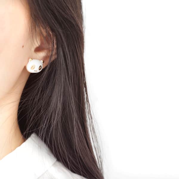 Poporcelain Porcelain Lucky Panda Stud Earrings