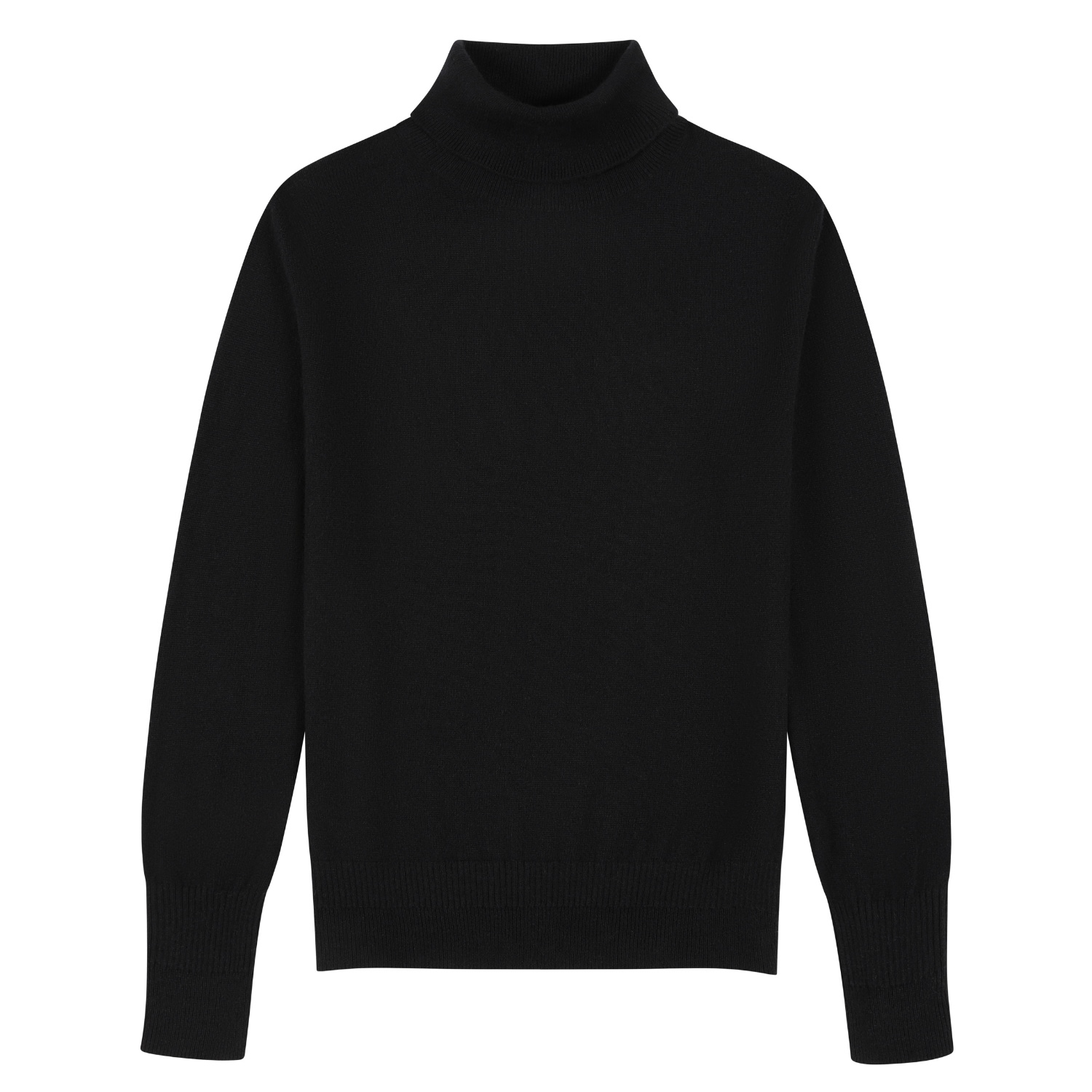 Loop Cashmere Women's Cashmere Polo Neck Sweater In Jet Black In Black