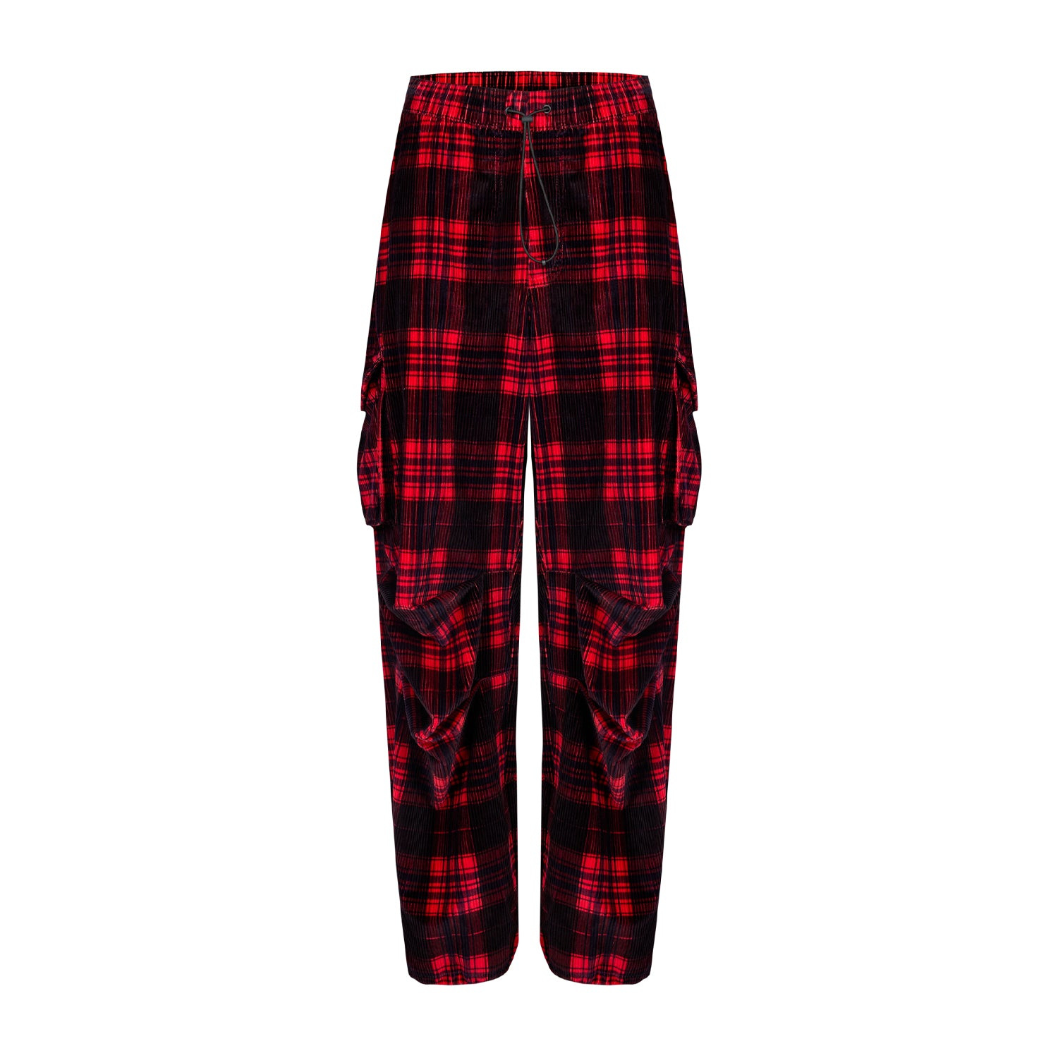 Pcfg Men's Black / Red Your Itch Plaid Cargo Pant In Red