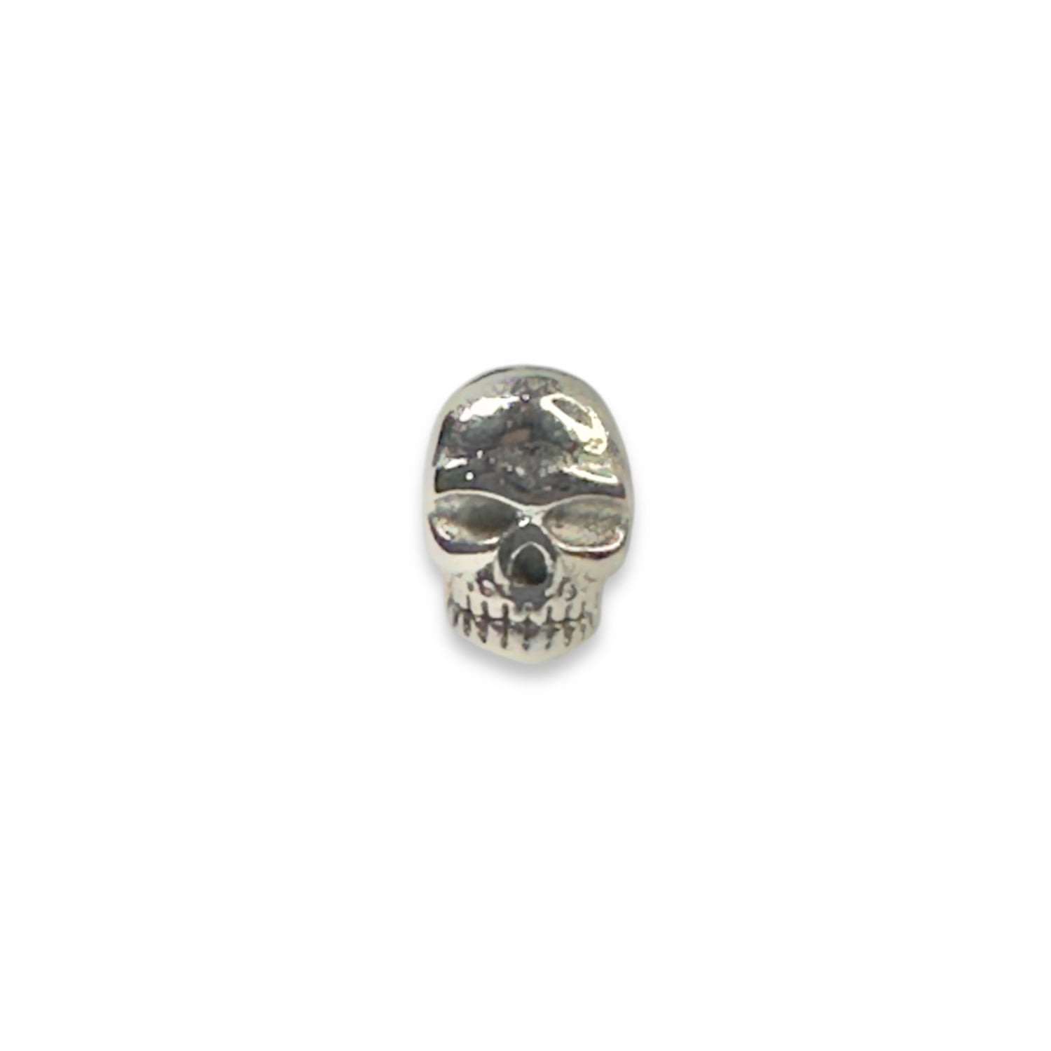 Jagged Halo Jewelry Women's Skull Micro Stud Earrings In Silver