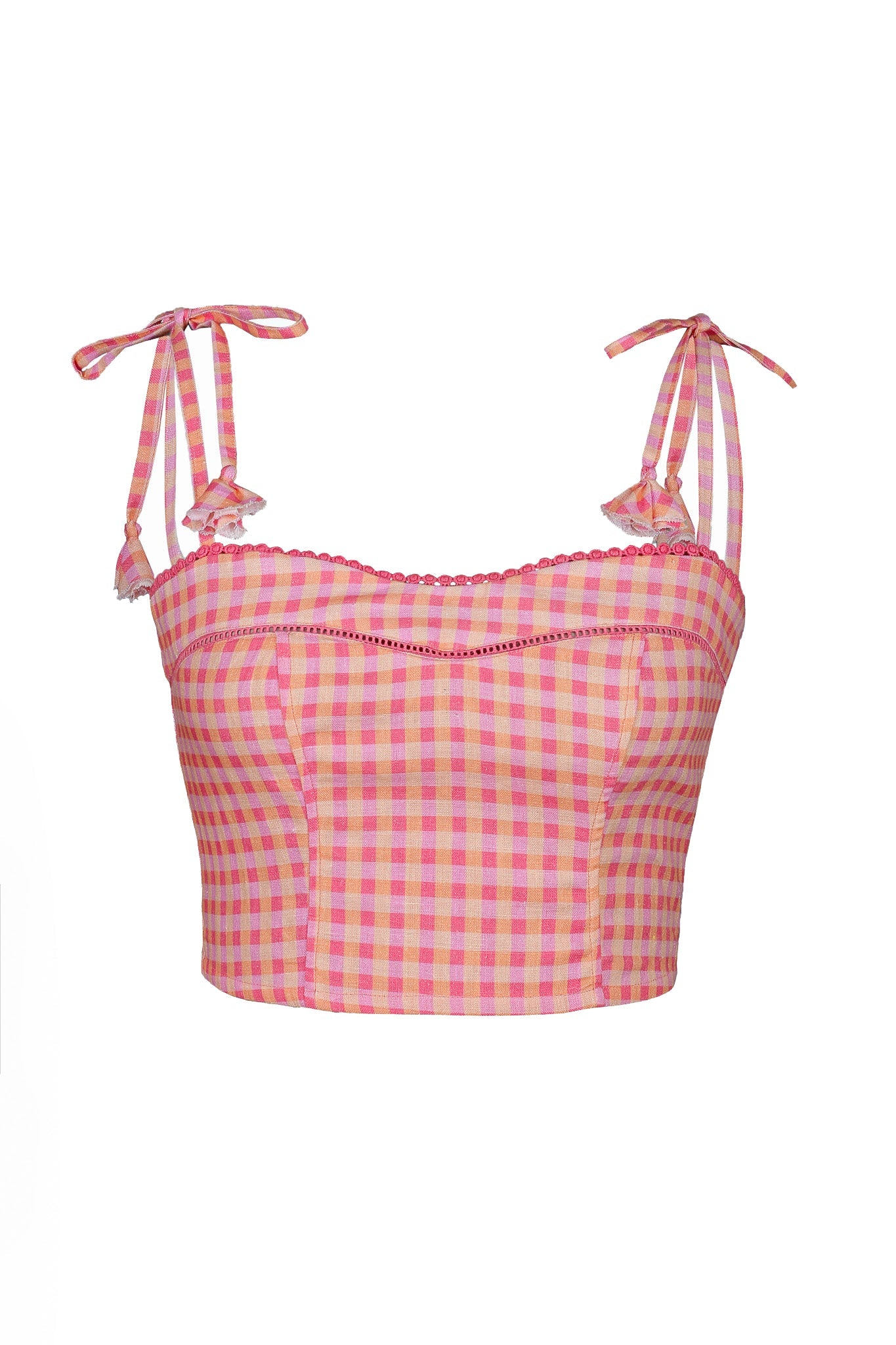 Lulu Zagame Women's Sweetheart Bustier In Pink Picnic In Pink