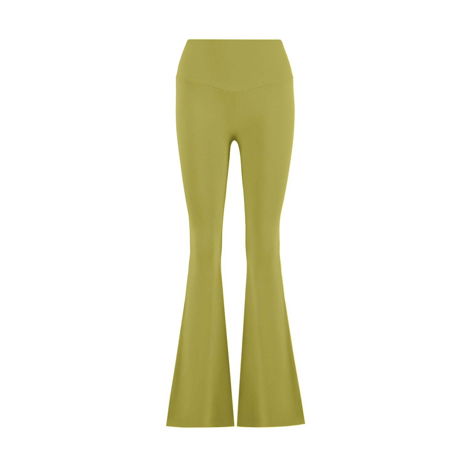 Yes Flâneuse Women's Raquel High Rise Flare Cut Leggings Golden Lime In Gold