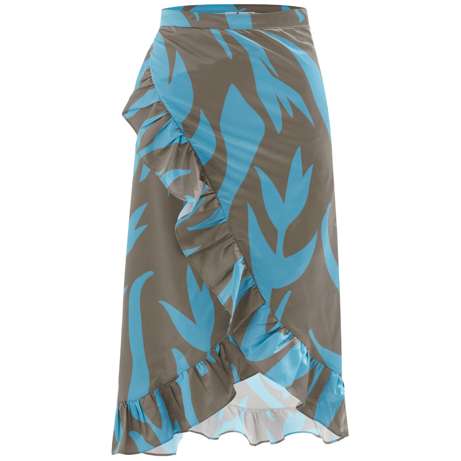 Women’s Blue / Brown Kalinda Pareo Skirt In Turquoise/Brown One Size Peraluna