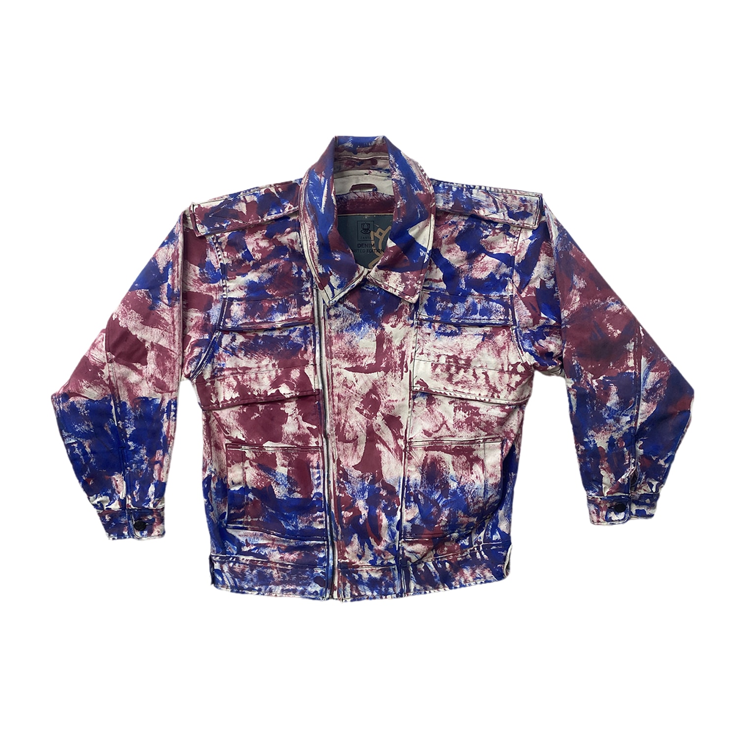 Zasta Studio Men's Color Palette Raw Denim F One In Blue/red/white
