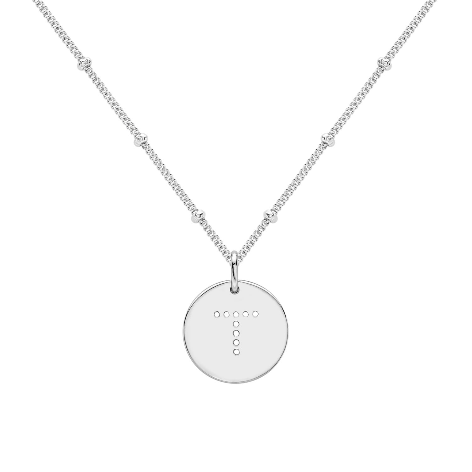 Women’s Silver Alphabet T Necklace Neola Design