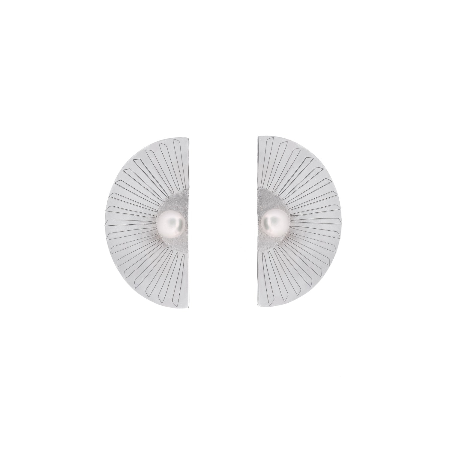 Silver Moon Women's Pearl Sterling Silver Earrings – Radiant Pearl