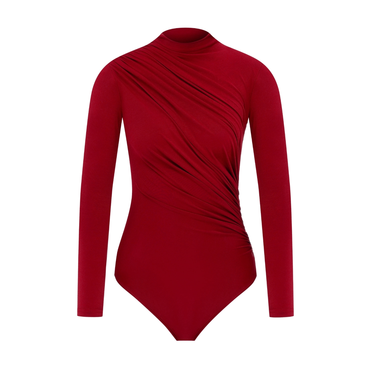 Maan Istanbul Women's Turtleneck Red Bodysuit - Ivy In Red