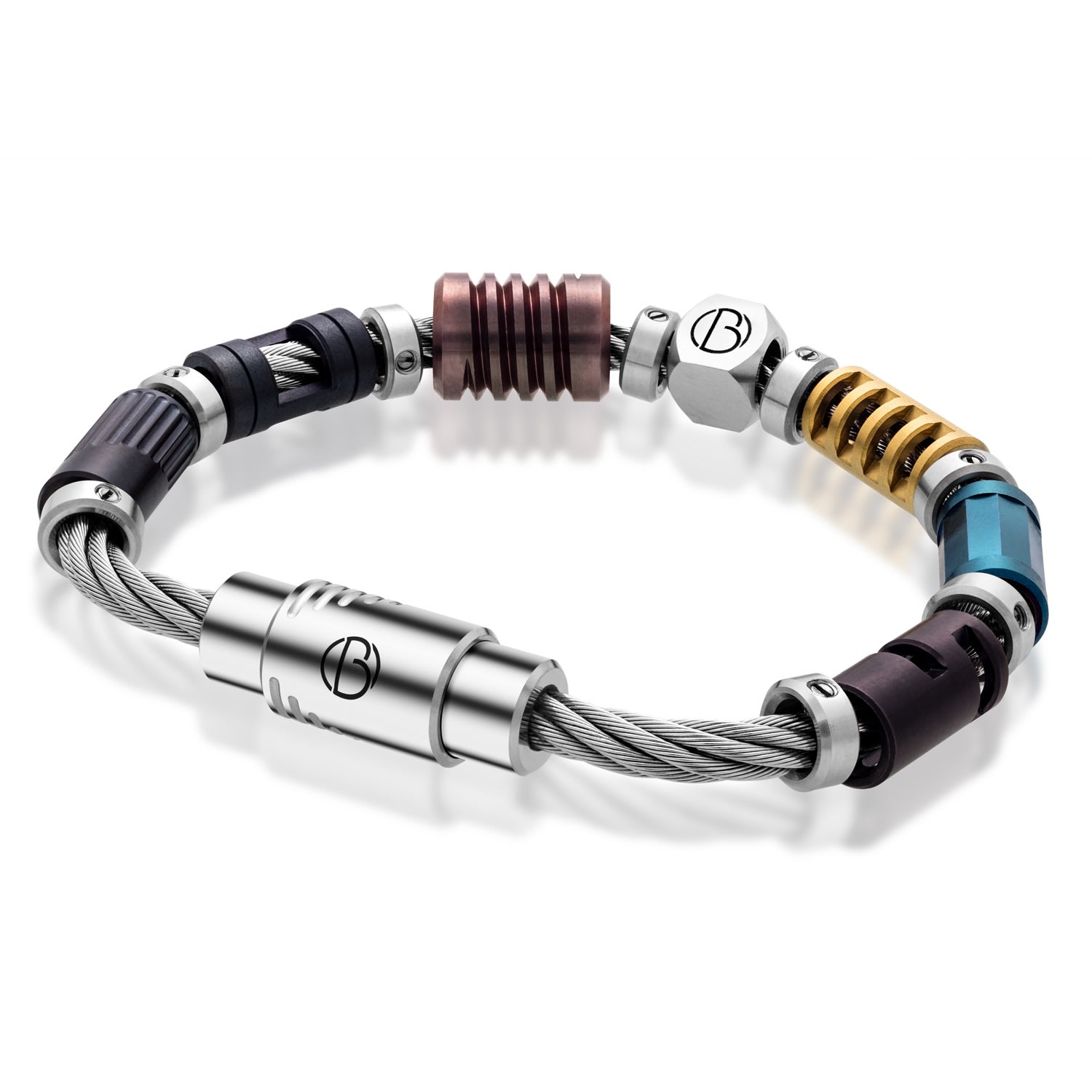 Men’s Cable Fully Loaded Pvd Bracelet Bailey of Sheffield