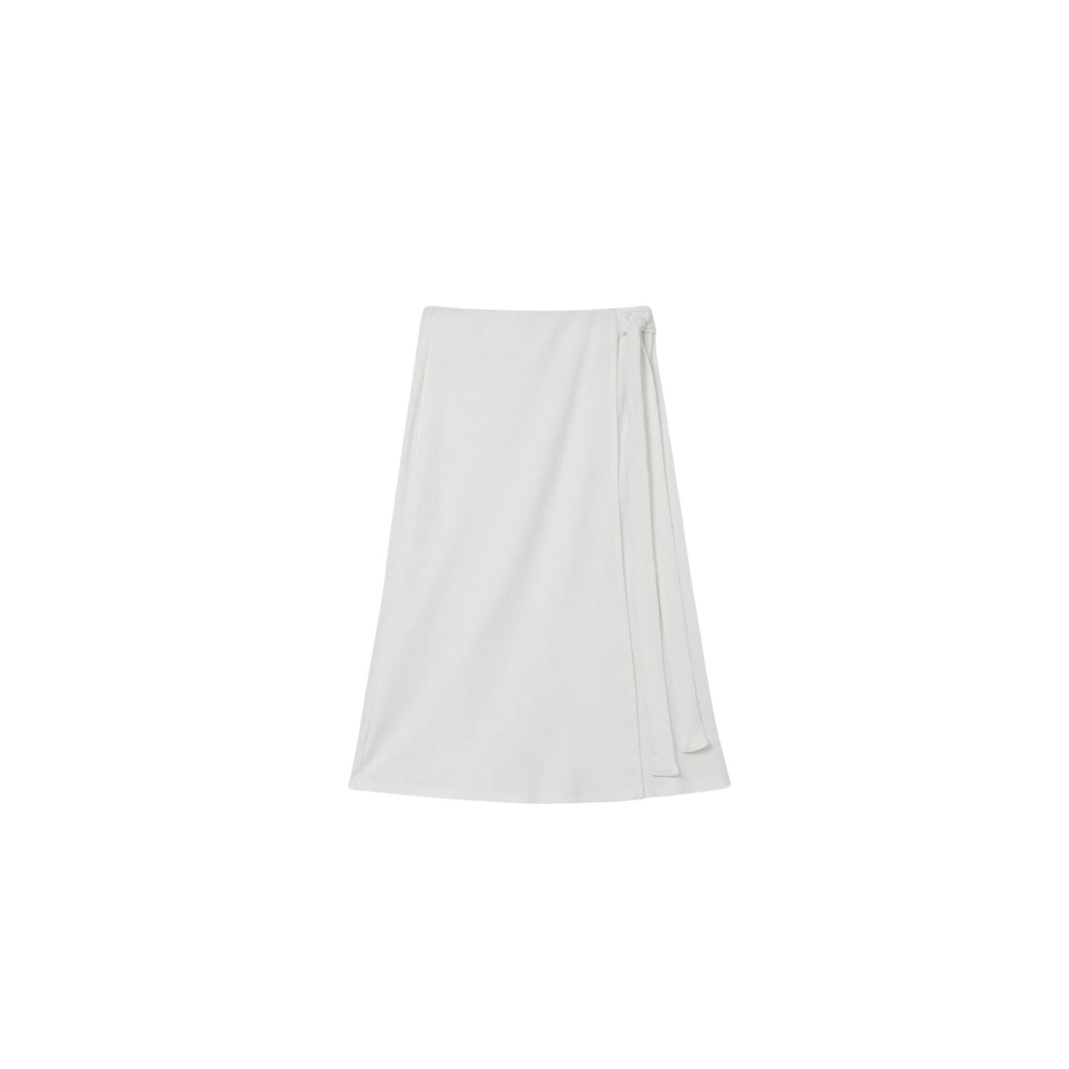 Dal The Label Women's Modal Rib Knit Wrap Skirt White In White