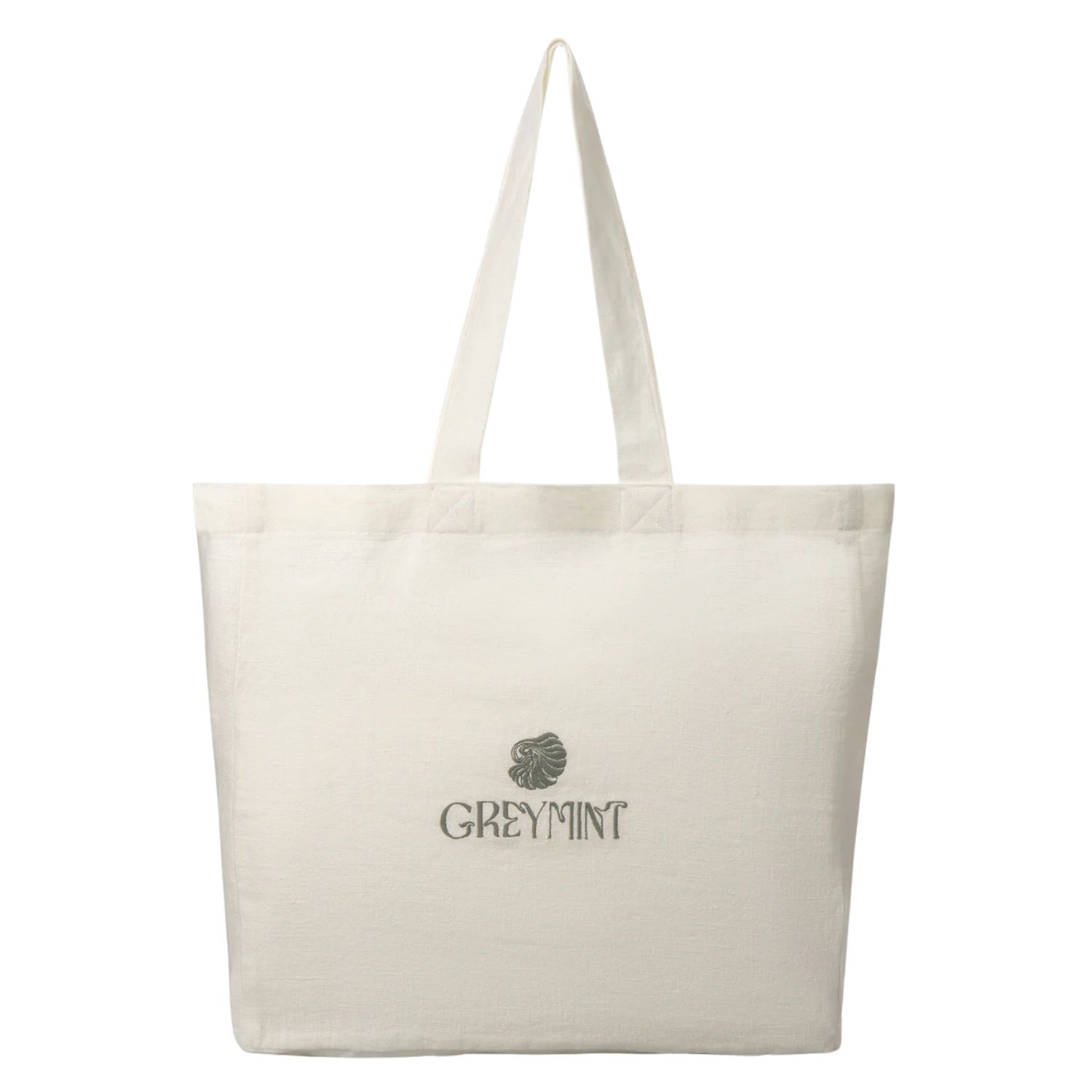 Greymint Women's  White Linen Tote Bag