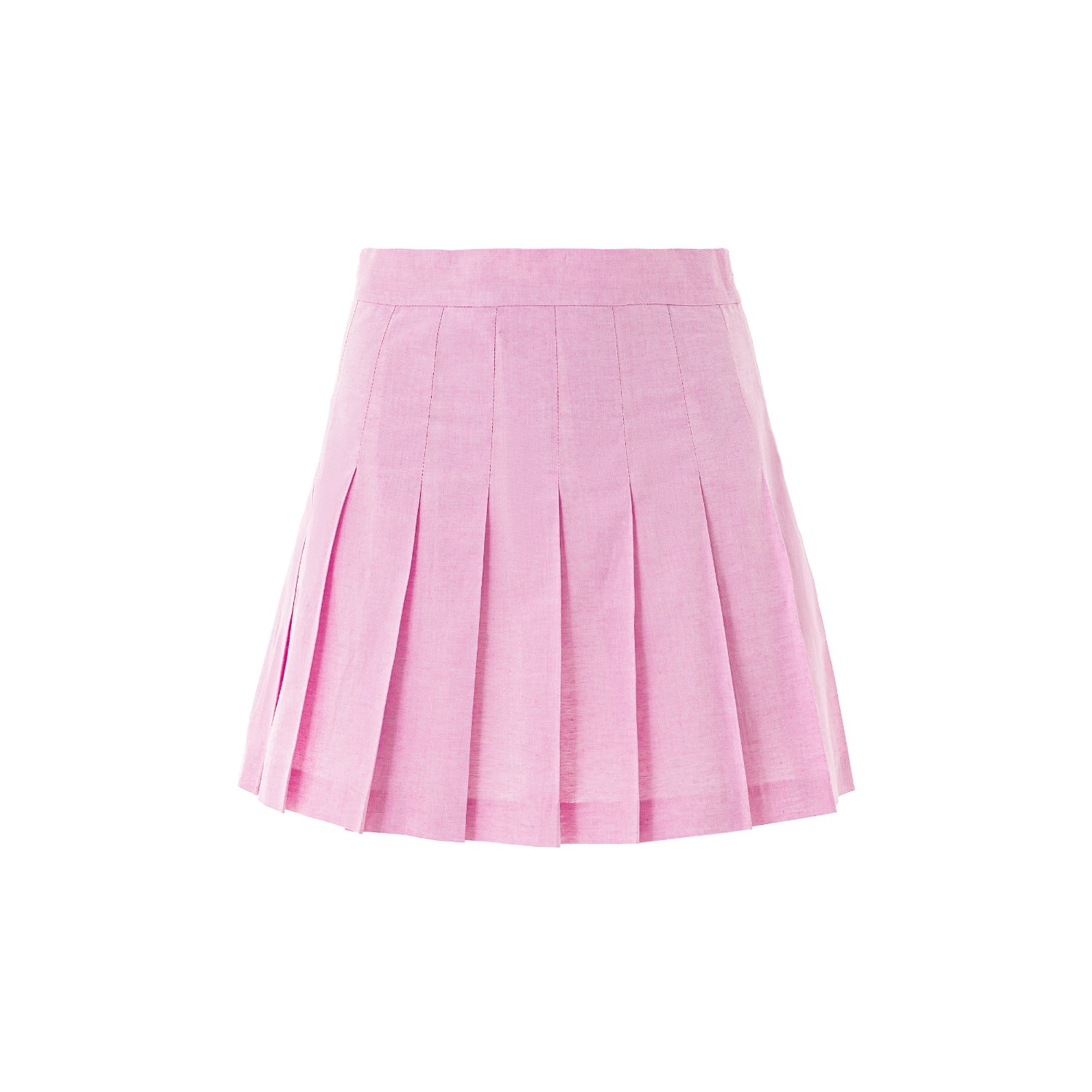 Lita Couture Linen Blend Tennis Skirt In Pink/purple
