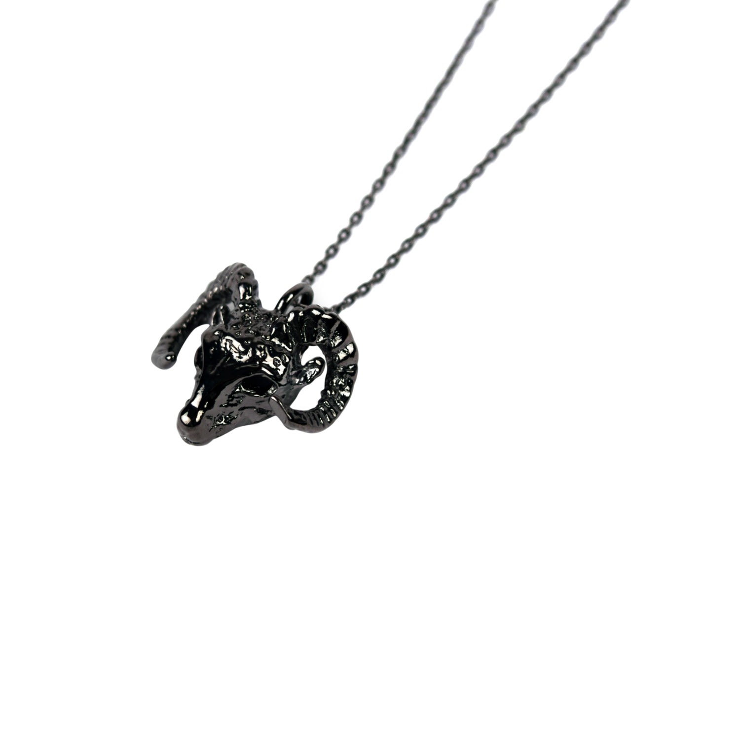 Women’s Grey Ram Necklace - Gunmetal Lovard