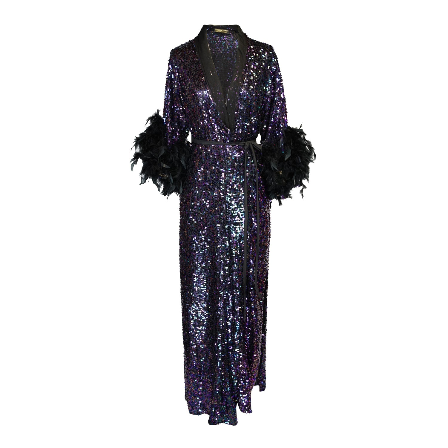 Women's Black / Purple Marlene Wrap Dress In Black Amethyst | Extra Small | Jennafer Grace