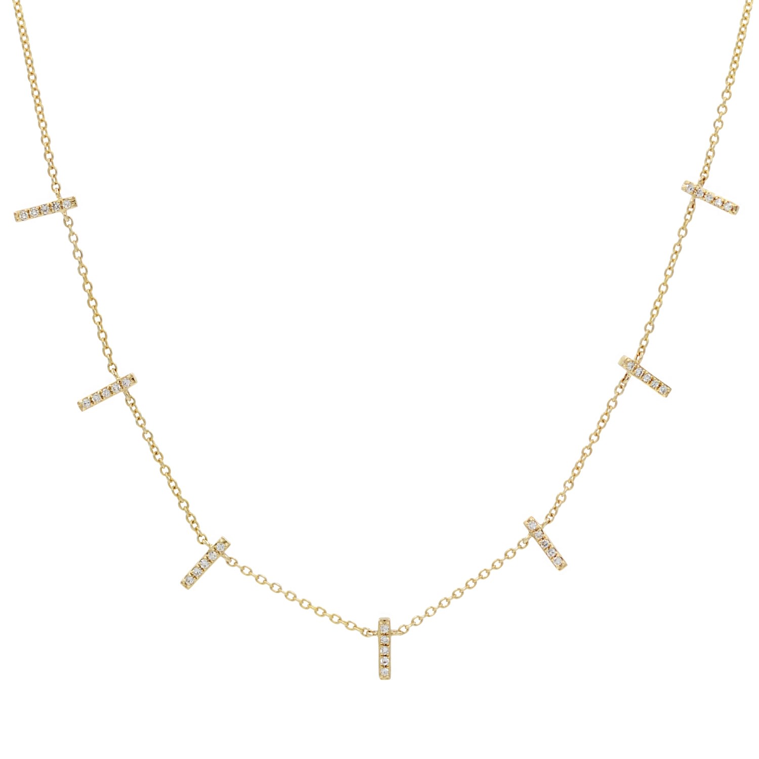 Women’s Gold Diamond Stick Choker Kamaria