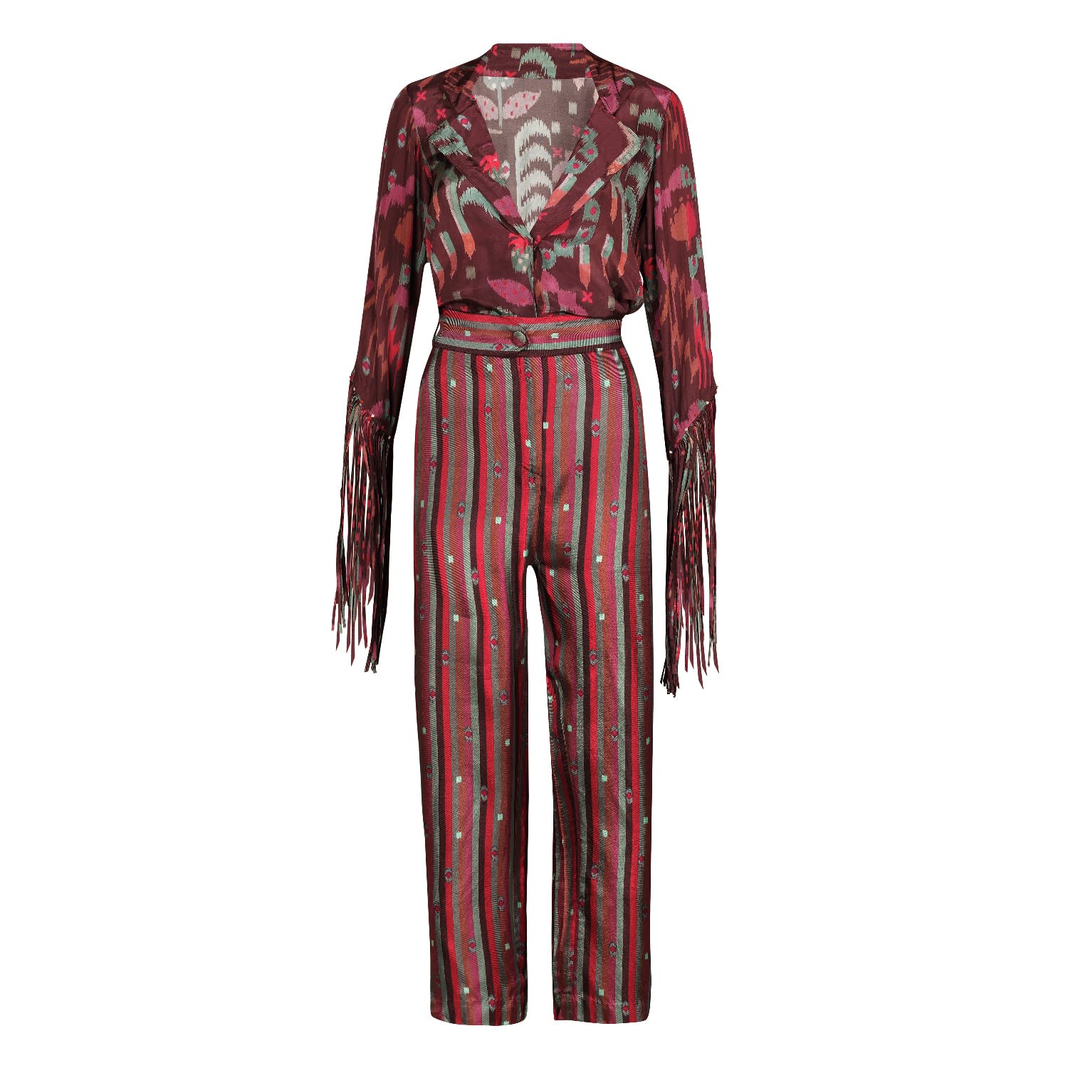 Maison Qala Women's Red Miss Rhodeo Jumpsuit