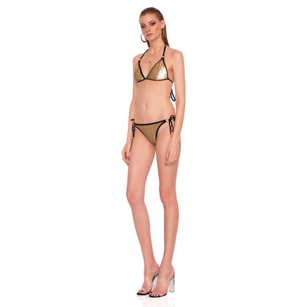 gold bikinis swimwear