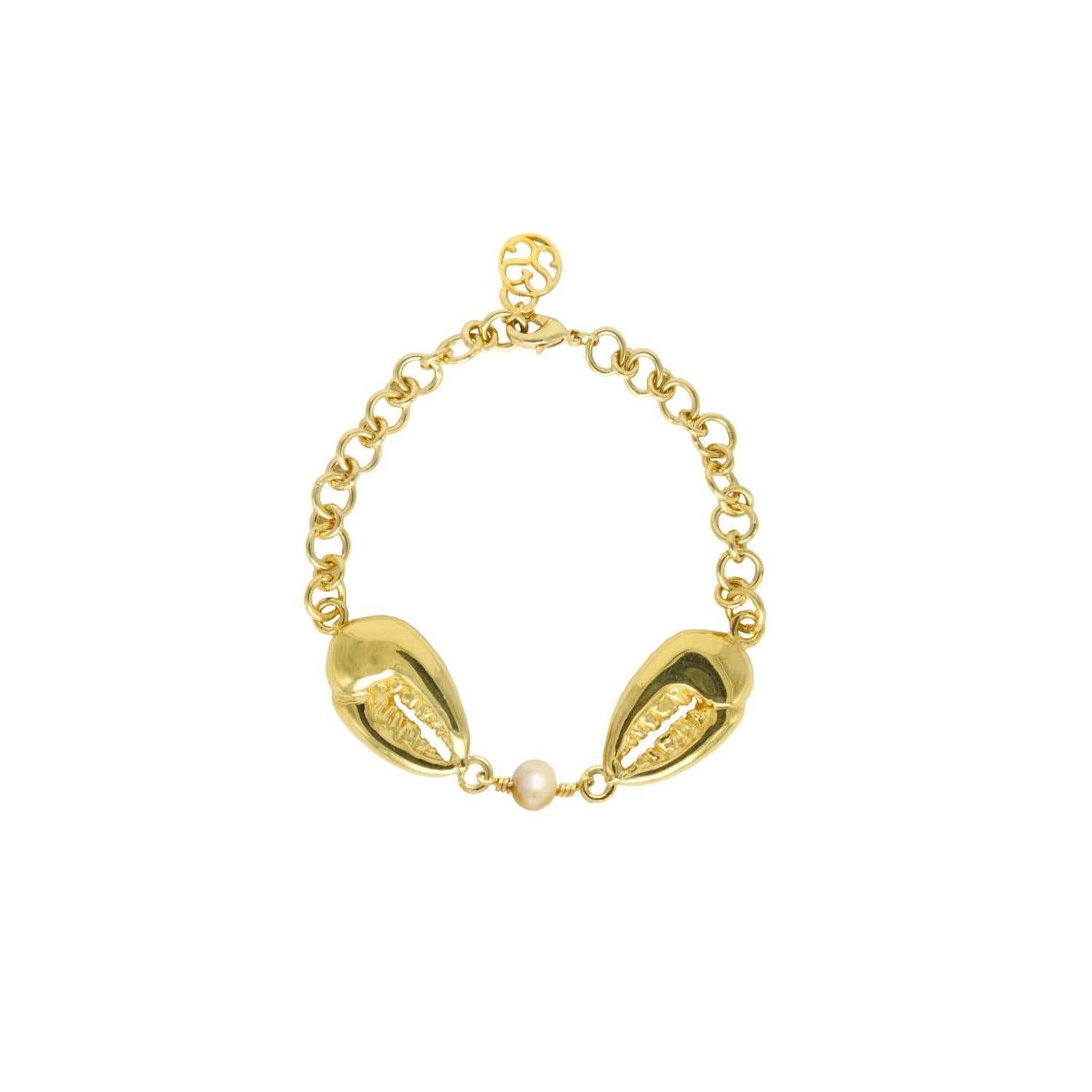 Sophie Simone Designs Women's Gold Bracelet Crab & Pearl