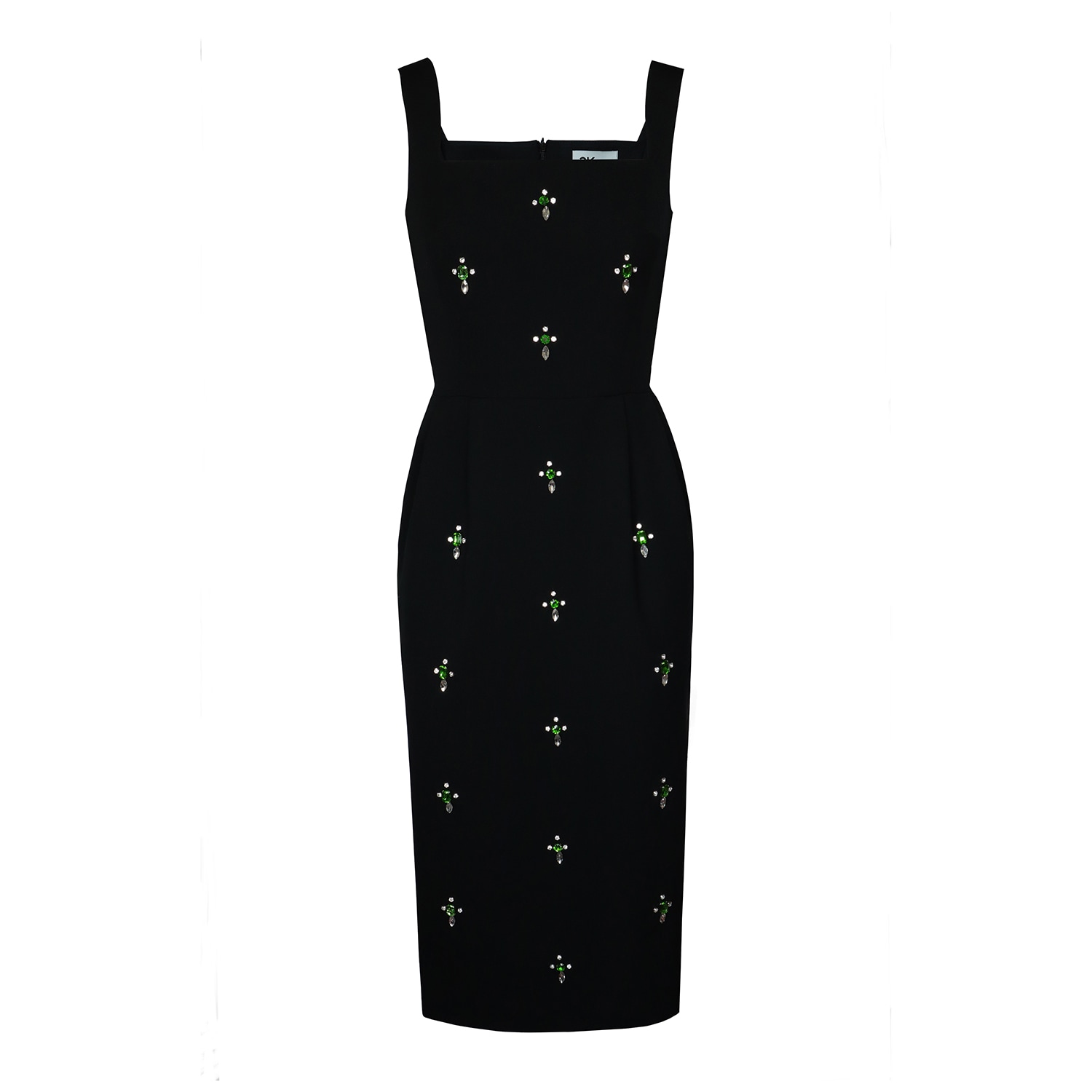 2kstyle Women's Ami Crystal Hand Embellished Midi Dress - Black In Black