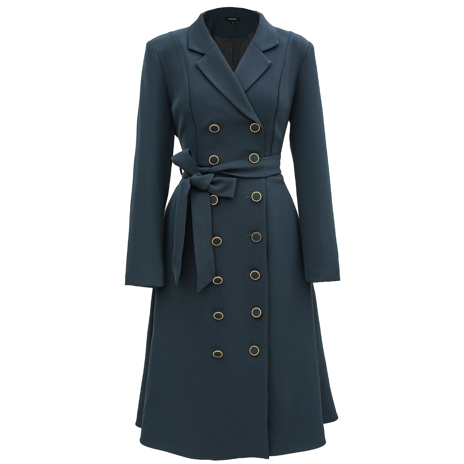 Women s Blue Double Buttoning Tailor Coat Extra Small Smart and Joy