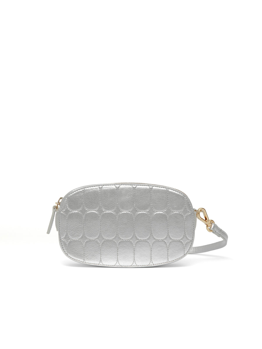 Women’s Silver Cheeky Monogram Leather - Metalized Octogony