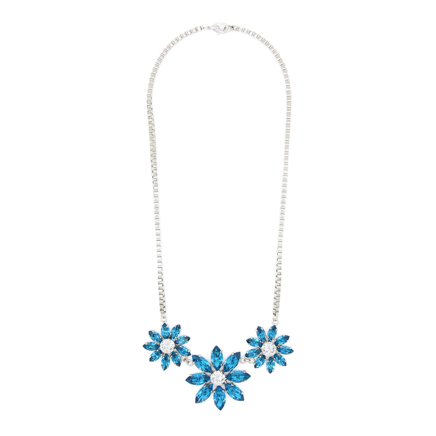 Rosaspina Firenze Women's Blue Indicolite Flora Necklace In Blue